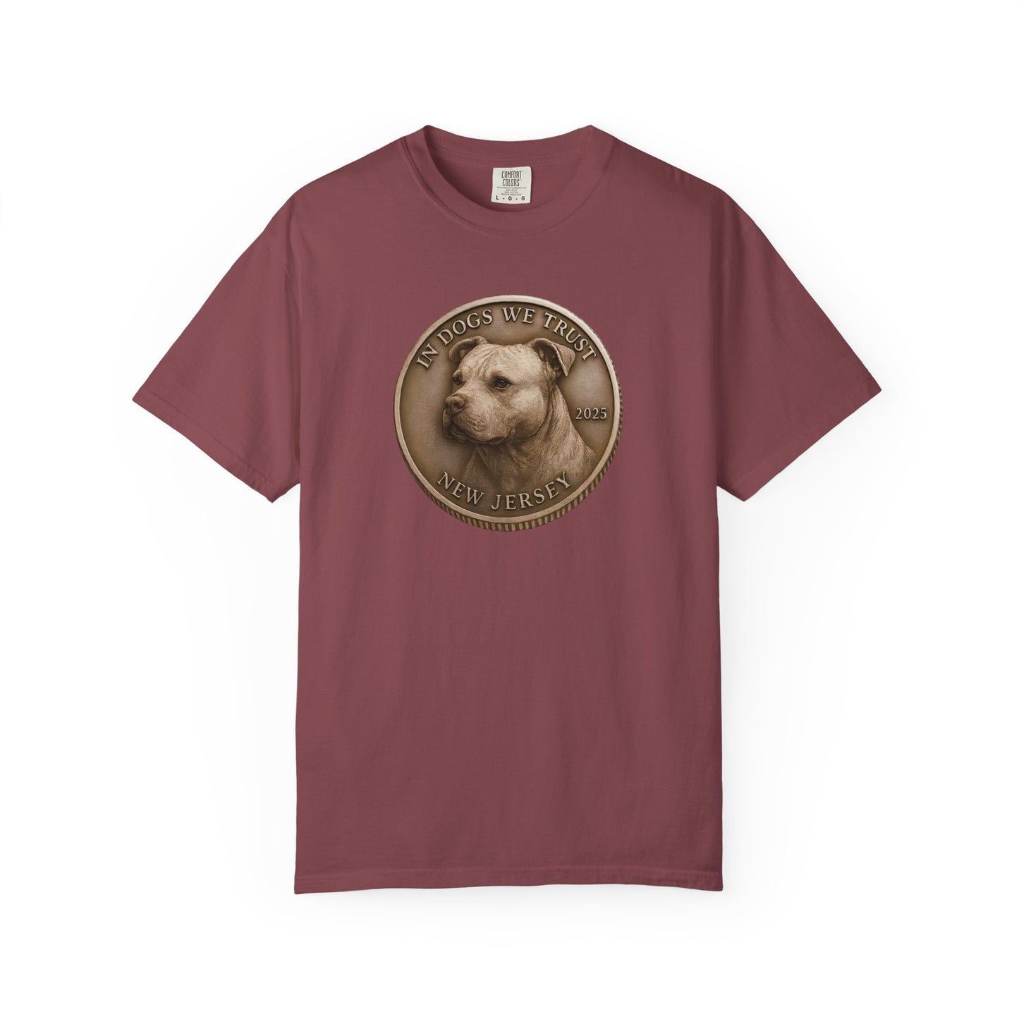 New Jersey State Coin T-Shirt Collection - Proud Dog Breed Illustrations