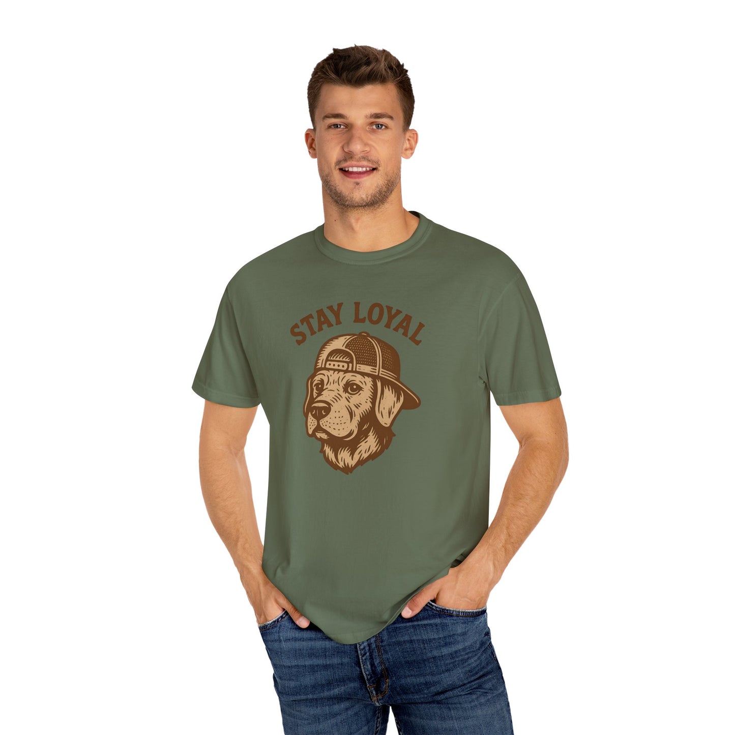 Stay Loyal Dog T-shirt, Unisex Garment-Dyed Tee, Perfect for Dog Lovers, Pet Owners, Casual Wear, Gift for Holidays