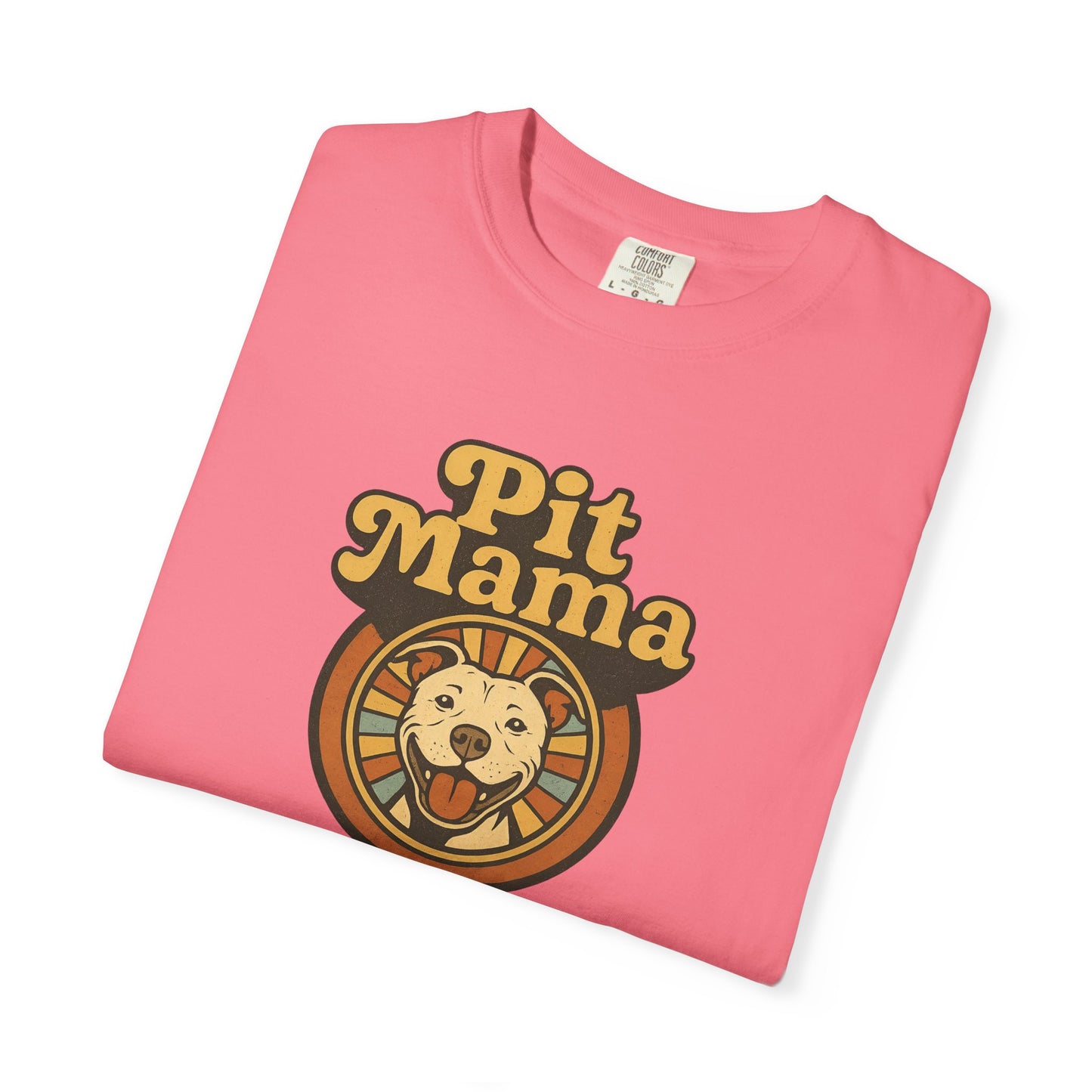 Pit Mama Unisex Garment-Dyed T-shirt | Perfect for Dog Lovers, Animal Advocates, Casual Wear, Mother's Day Gift, Pet Enthusiasts