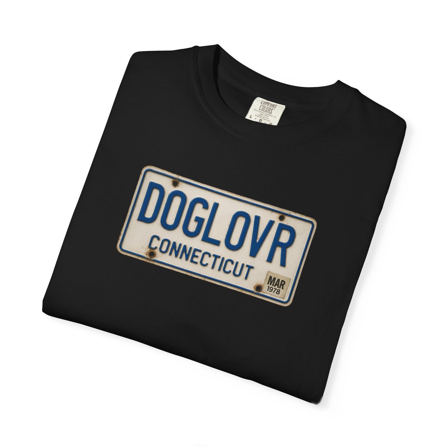 Vintage Connecticut License Plate T-Shirt – Retro Dog Lover Tee for Pet Owners