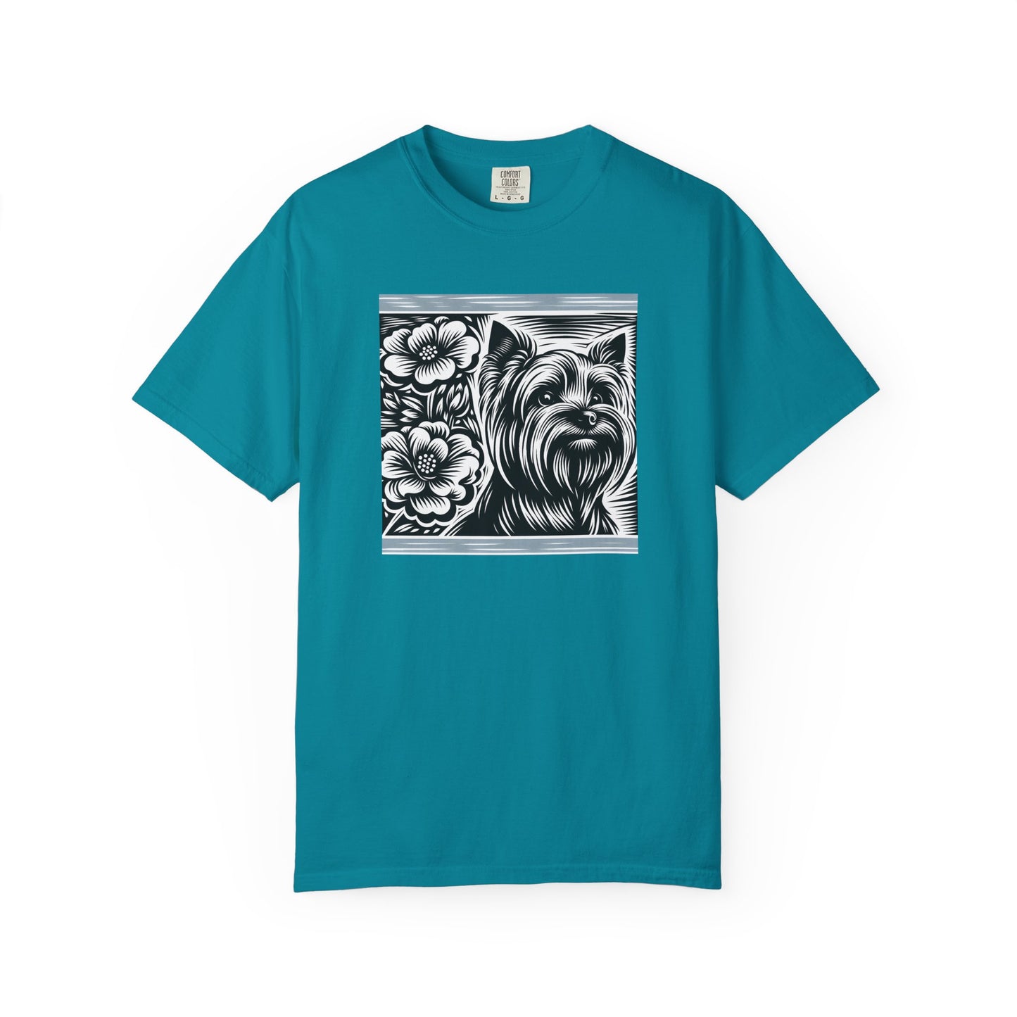Cute Yorkie Floral T-Shirt for Dog Lovers