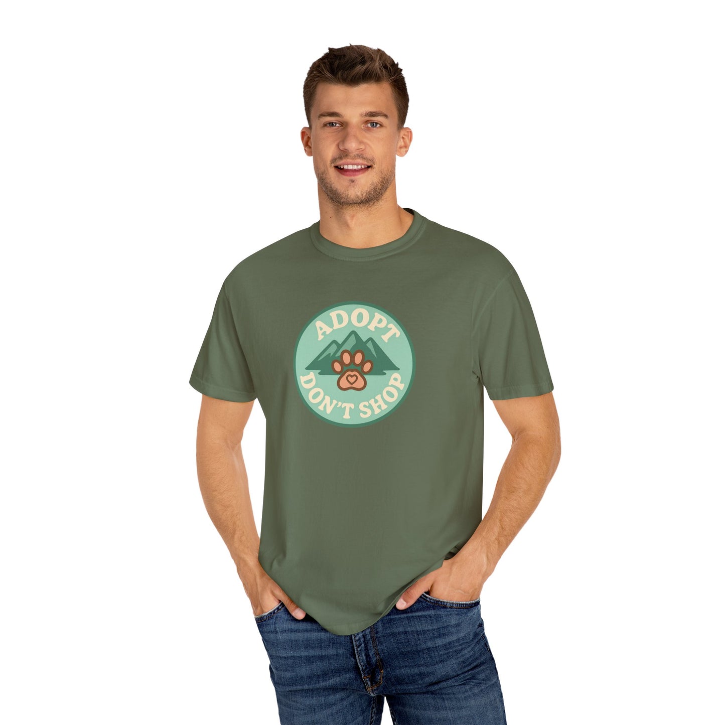 Adopt Don't Shop T-shirt, Unisex Tee, Animal Lover Gift, Pet Adoption Awareness, Casual Wear, Eco-Friendly Fashion, Dog Mom Shirt