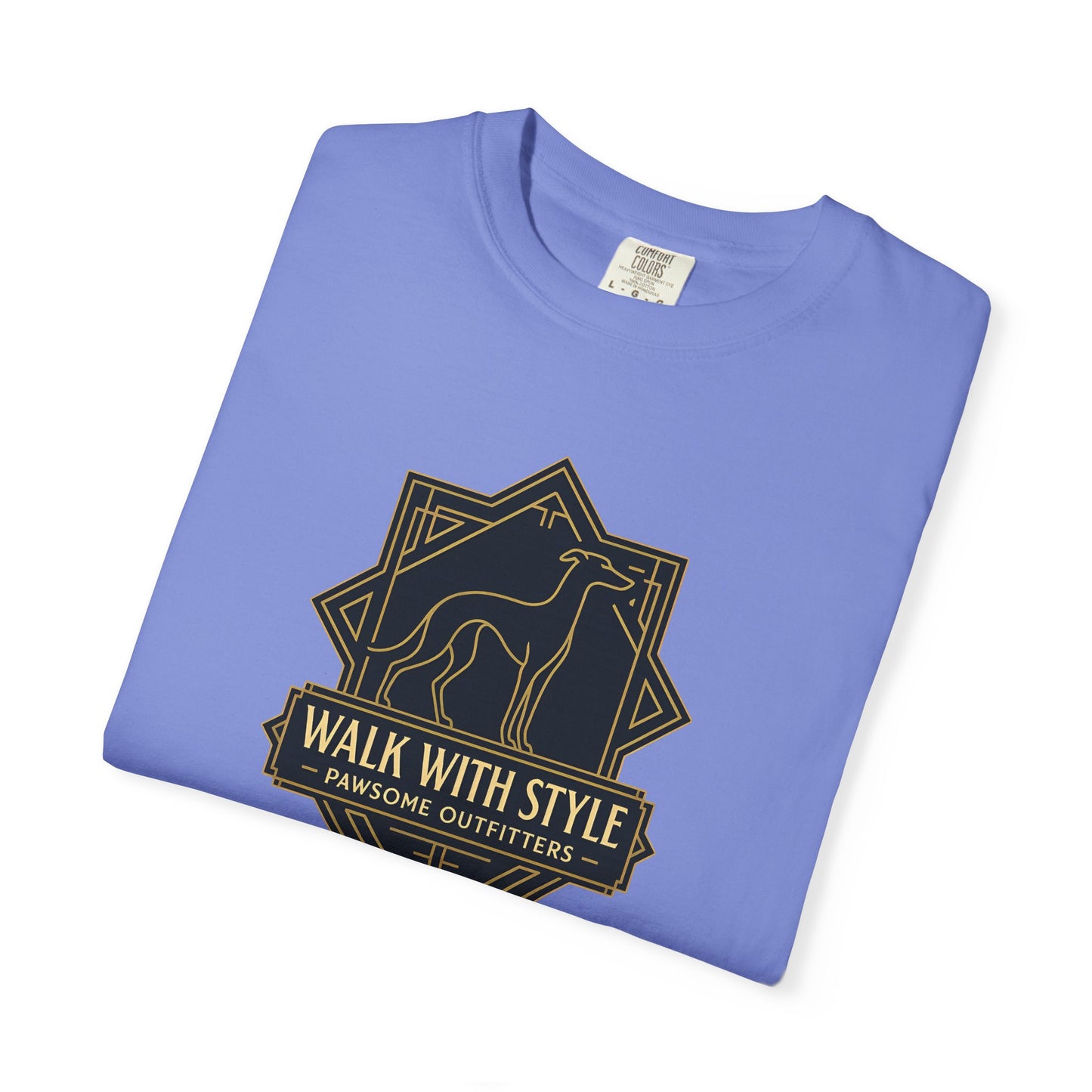 Stylish Unisex Tee - Walk with Style Graphic Shirt, Casual Wear, Gift for Dog Lovers, Relaxed Fit, Everyday Comfort
