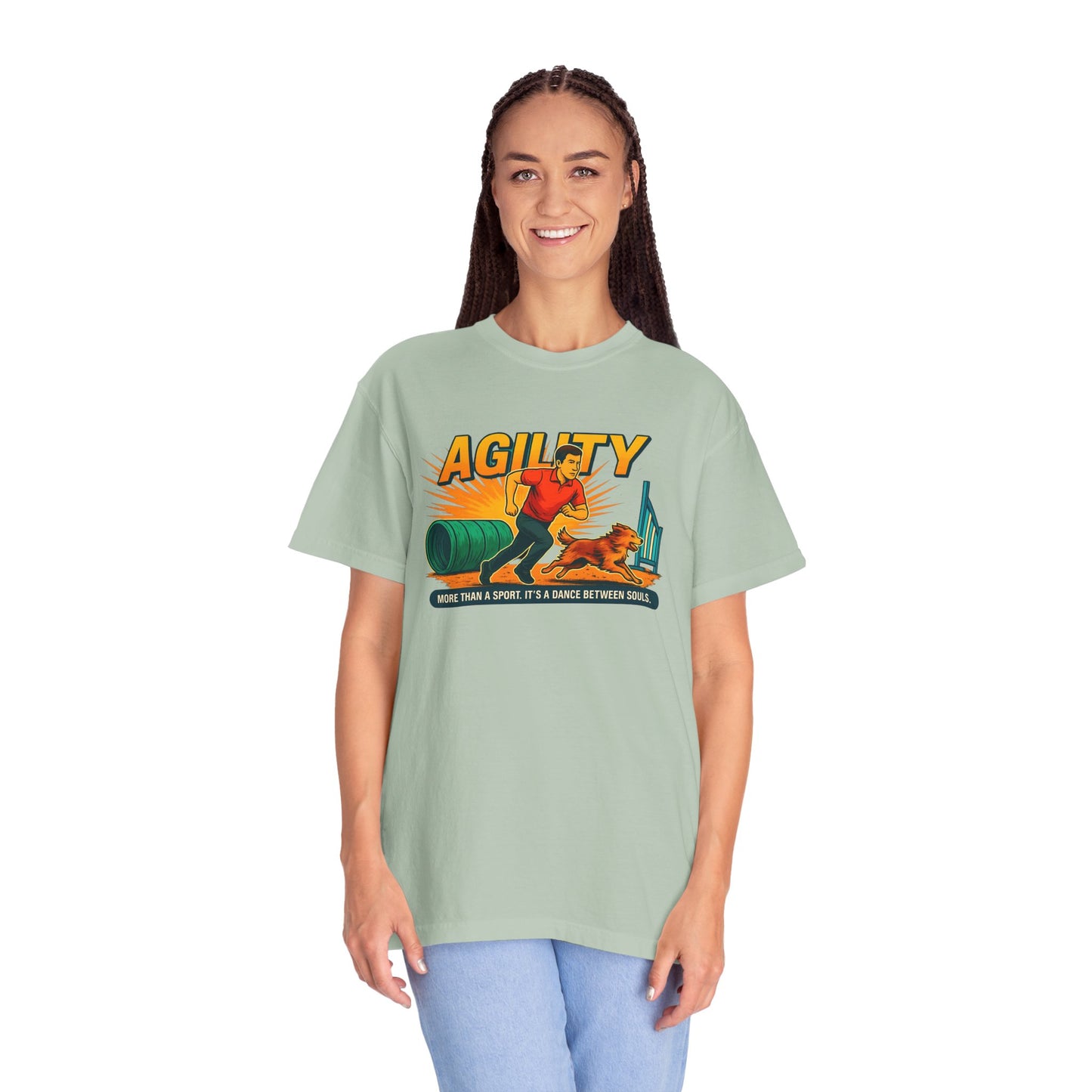 Agility Unisex Garment-Dyed T-Shirt - More Than a Sport, It's a Dance Between Souls