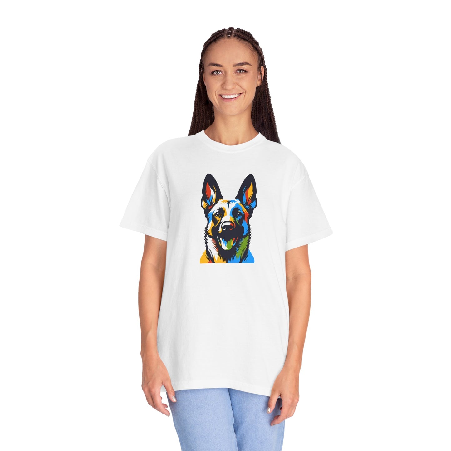 Colorful Belgium Malinois Art Unisex T-Shirt - Perfect for Pet Lovers