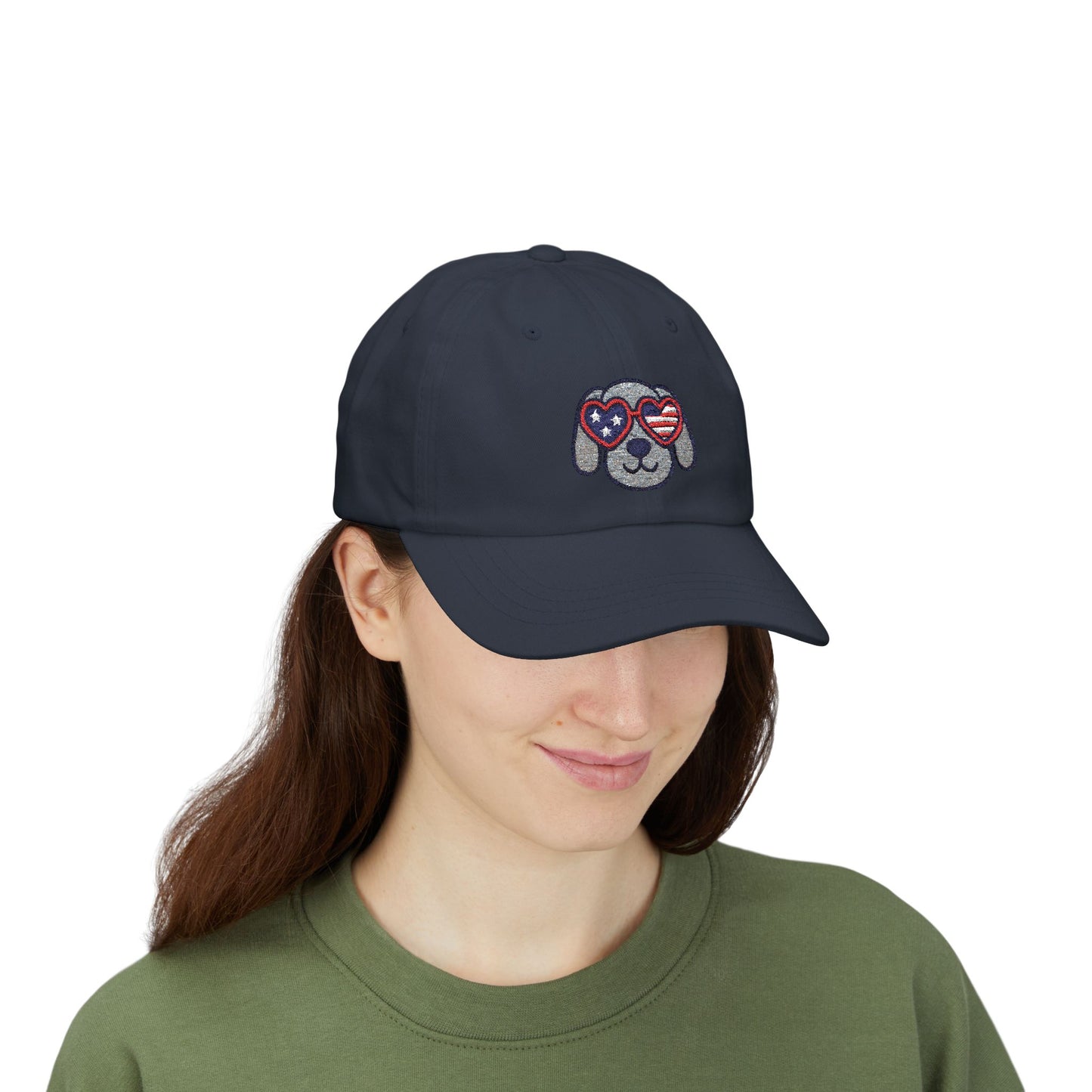 Patriotic Dog Dad Cap – Adjustable Baseball Hat for Animal Lovers, Summer Festivals, Father's Day, Fourth of July, Casual Wear