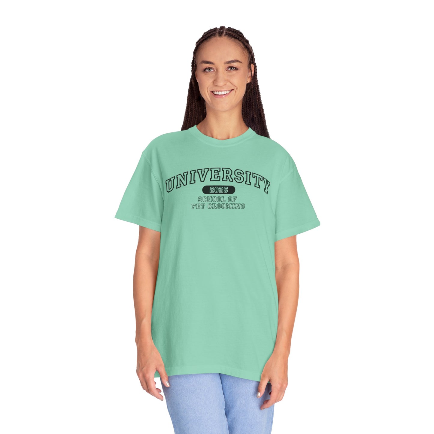 University School of Pet Grooming Unisex Garment-Dyed T-Shirt - University Style