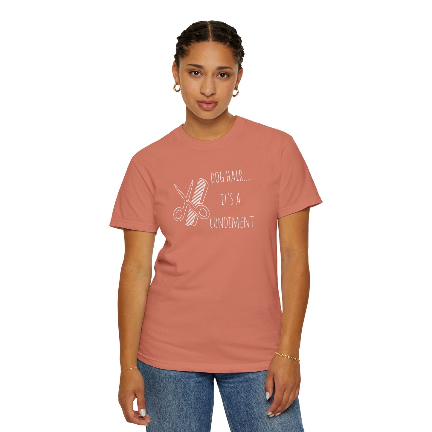 Dog Lover Unisex T-shirt - 'Dog Hair... It's a Condiment'
