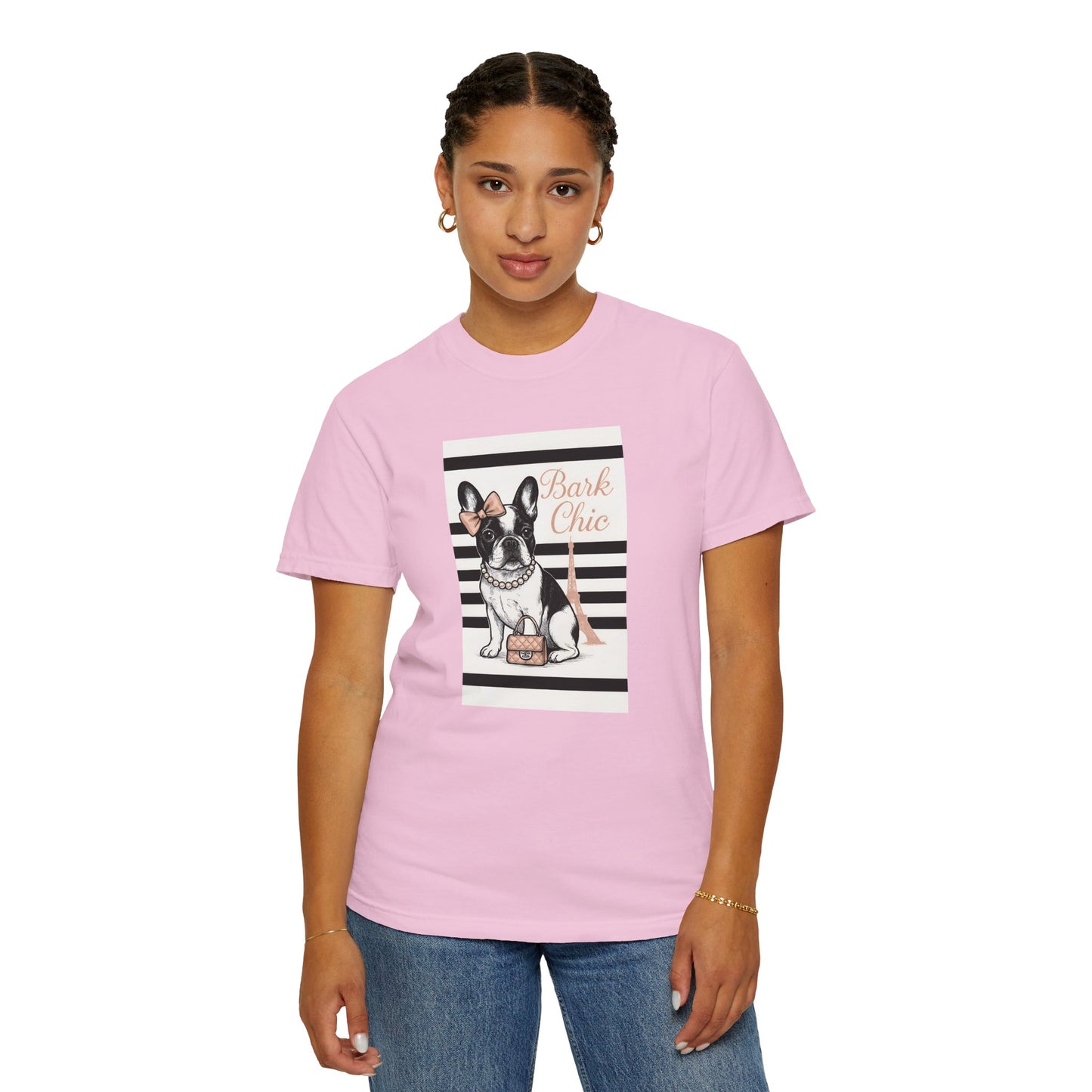 Chic Dog Lover T-shirt, Bark Chic Tee, Unisex Graphic Shirt, Pet Lover Gift, Comfortable Everyday Wear, Cute Animal Apparel