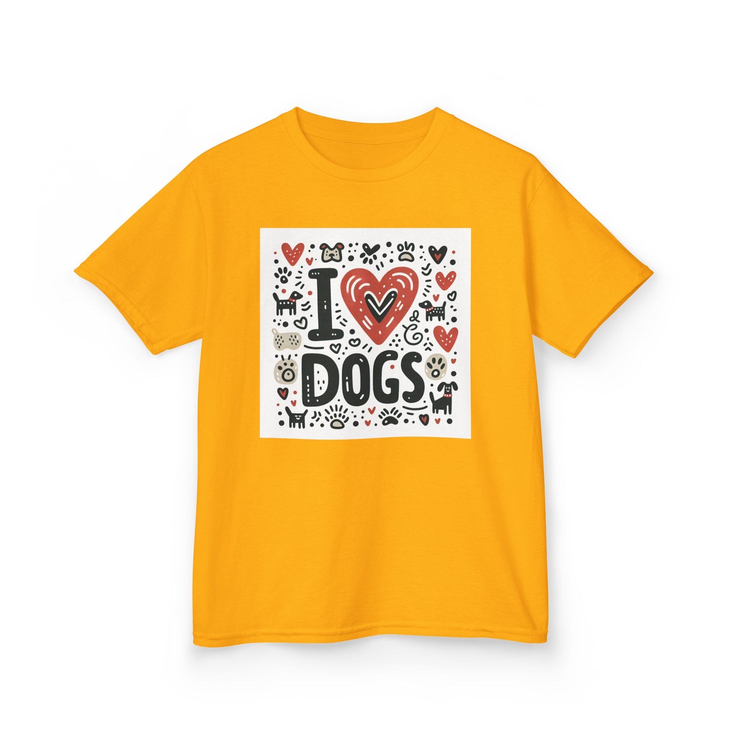 Kids Tee - Kids Love Dogs Design