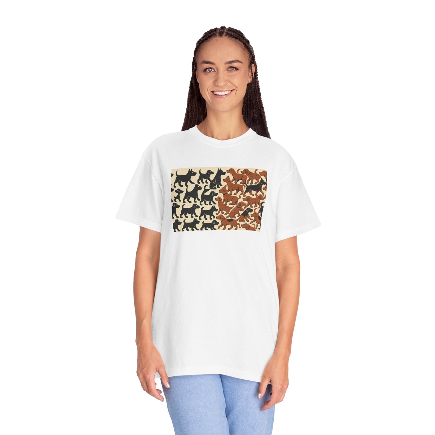 Vintage Dog Print Unisex T-Shirt - Casual Wear for Animal Lovers