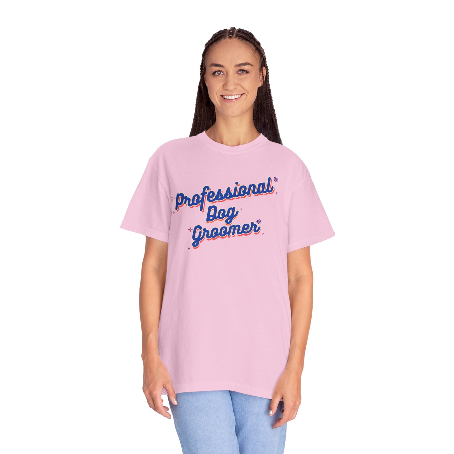 Professional Dog Groomer T-Shirt - Unisex Garment-Dyed Tee for Dog Lovers and Groomers