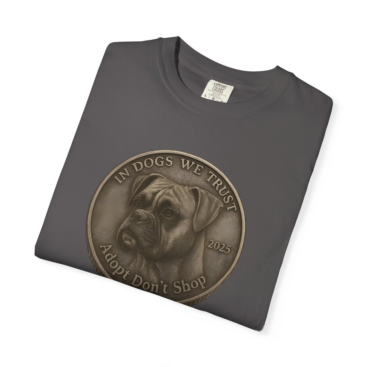 Adopt Don't Shop State Coin T-Shirt Collection - Proud Dog Breed Illustrations