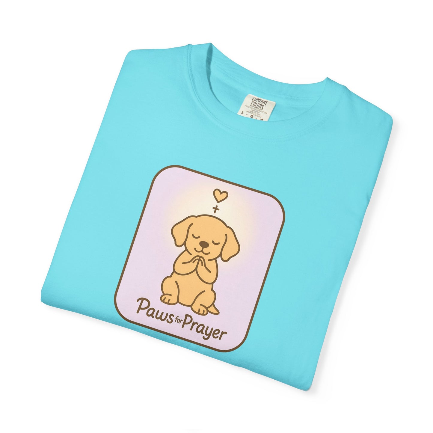Prayerful Paws Unisex T-Shirt, Dog Lover Gift, Cute Pet Tee, Animal Prayer Shirt, Casual Animal Tees, Gift for Dog Owners