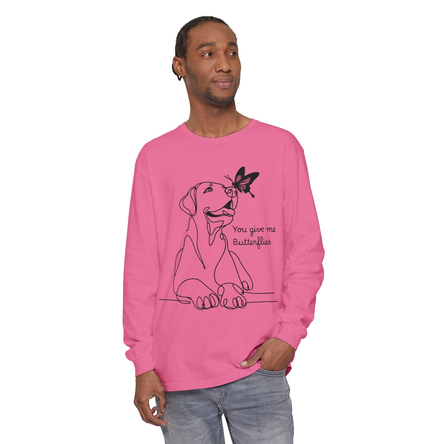 You Give Me Butterflies Dog Long Sleeve T-Shirt