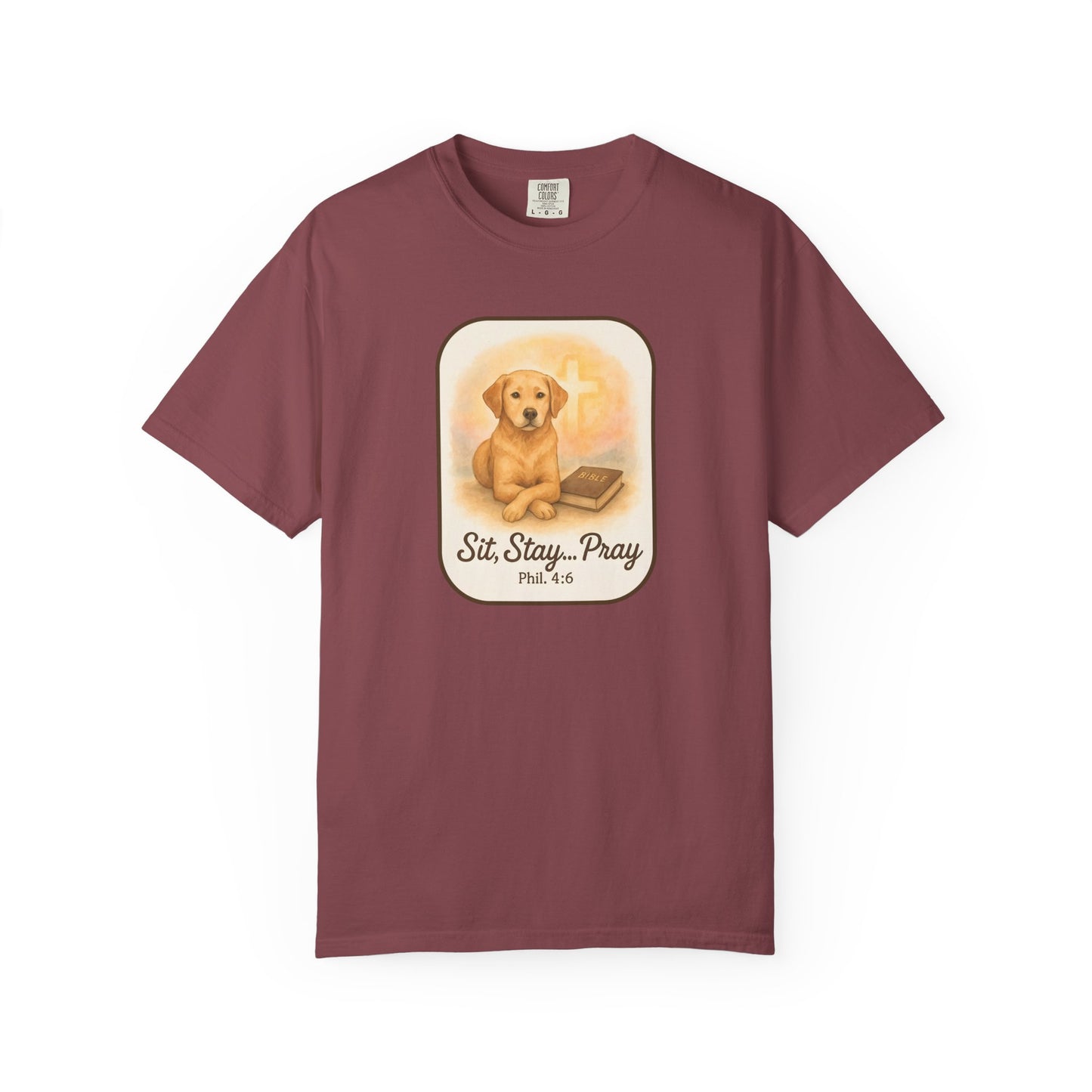 Faith-Inspired Dog Lovers T-Shirt, Unisex Tee, Gift for Pet Owners, Friendship Apparel, Casual Church Wear, Stay Pray Dog Design