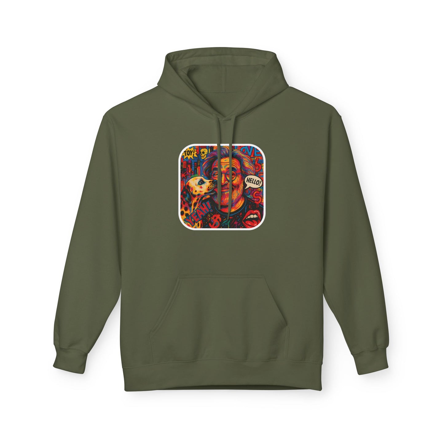 Hoodie - Jerry Garcia and a Dog Pop Art Poster Design