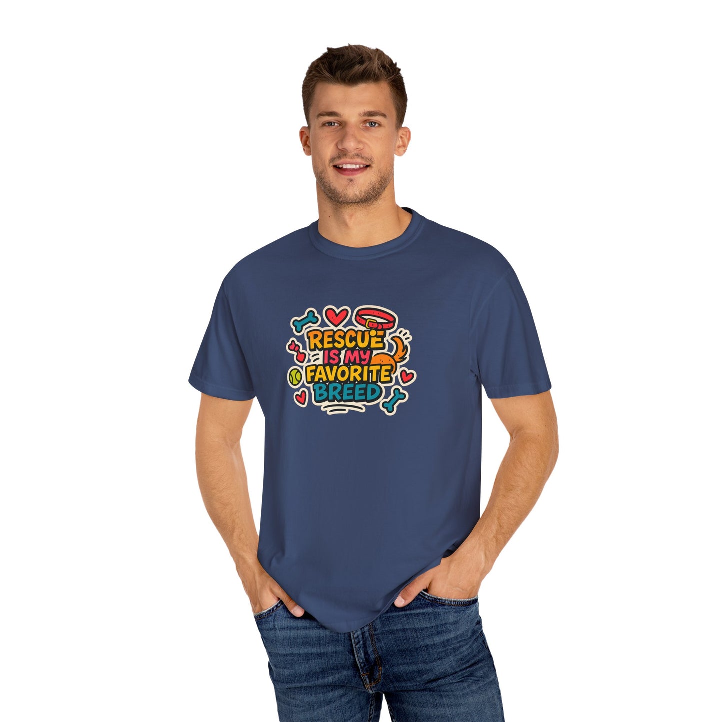 Rescue Is My Favorite Breed T-Shirt, Dog Lover Shirt, Pet Adoption Tee, Animal Rescue Apparel, Gift for Dog Owners