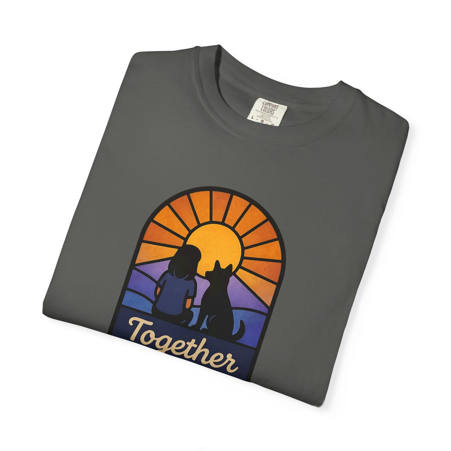 Together Sunset Graphic T-Shirt, Unisex Tee for Families, Casual Wear, Gift for Nature Lovers, Summer Vibe Apparel, Retro Style Shirt