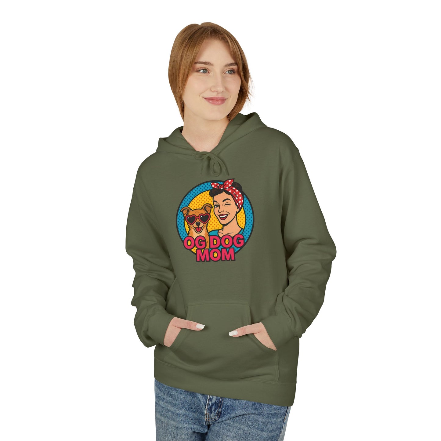 Hoodie for Dog Moms - Unisex Midweight Softstyle Fleece Hoodie