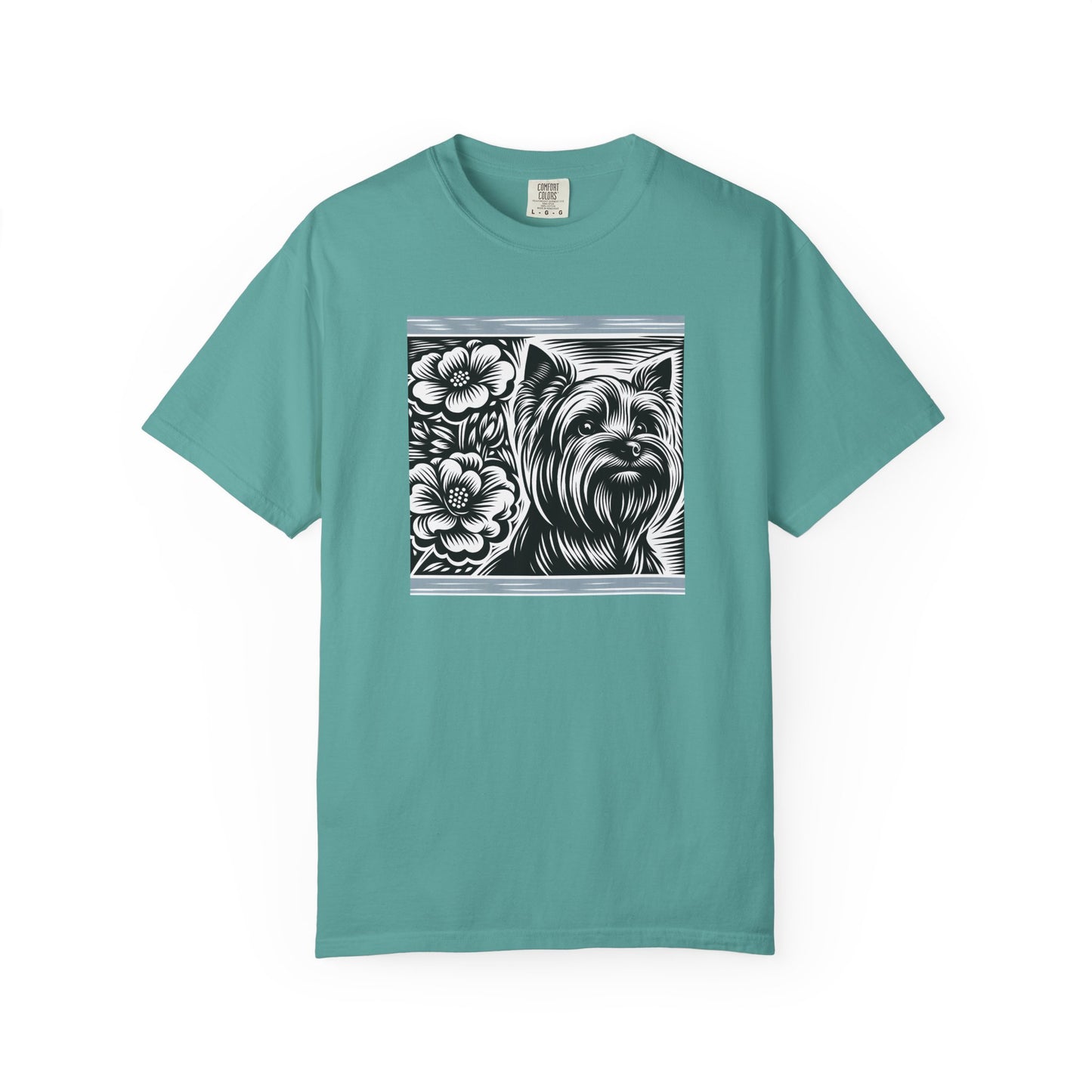 Cute Yorkie Floral T-Shirt for Dog Lovers