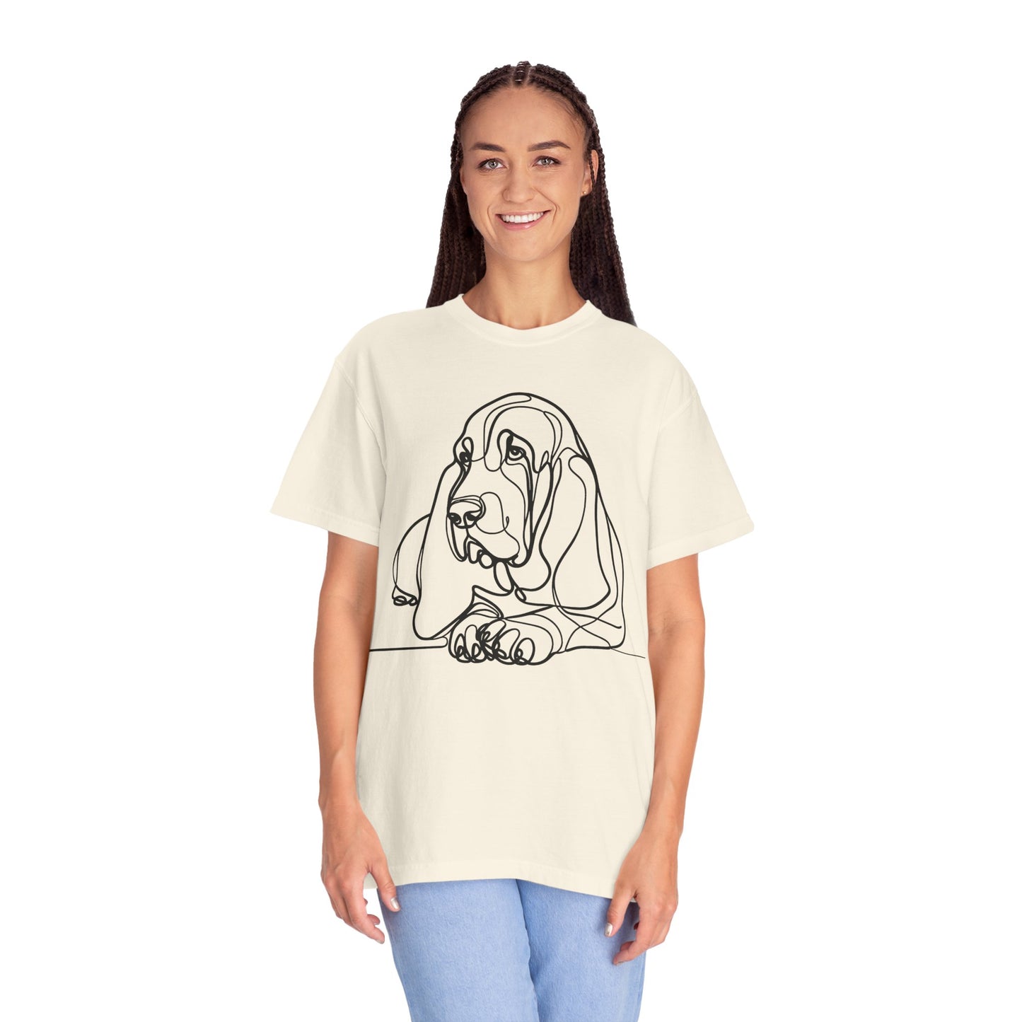Basset Hound Line Art T-Shirt
