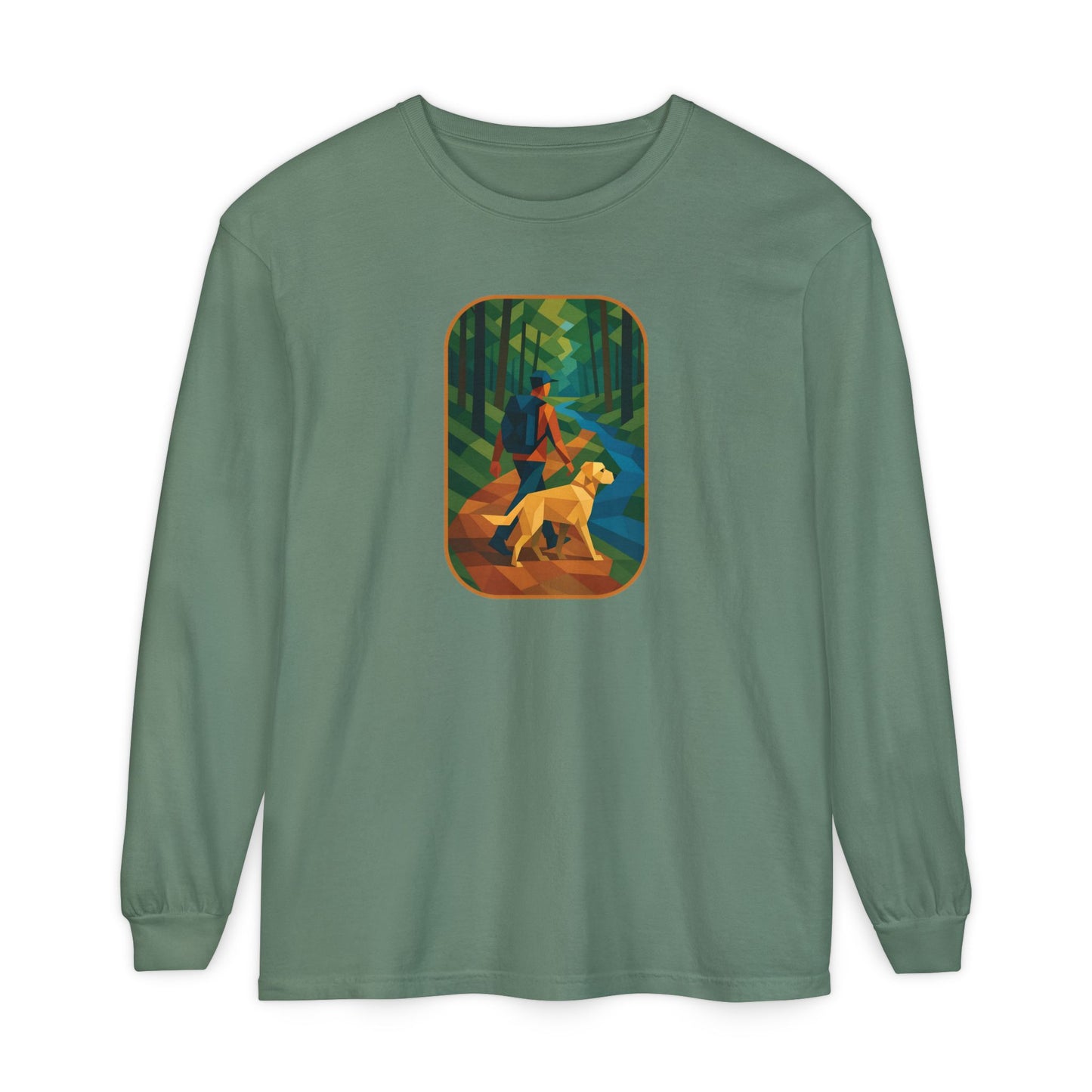 Scenic Dog Walk Design | Casual Comfort, Gift for Dog Lovers, Nature Enthusiasts, Cozy Outfit, Eco-Friendly Wear