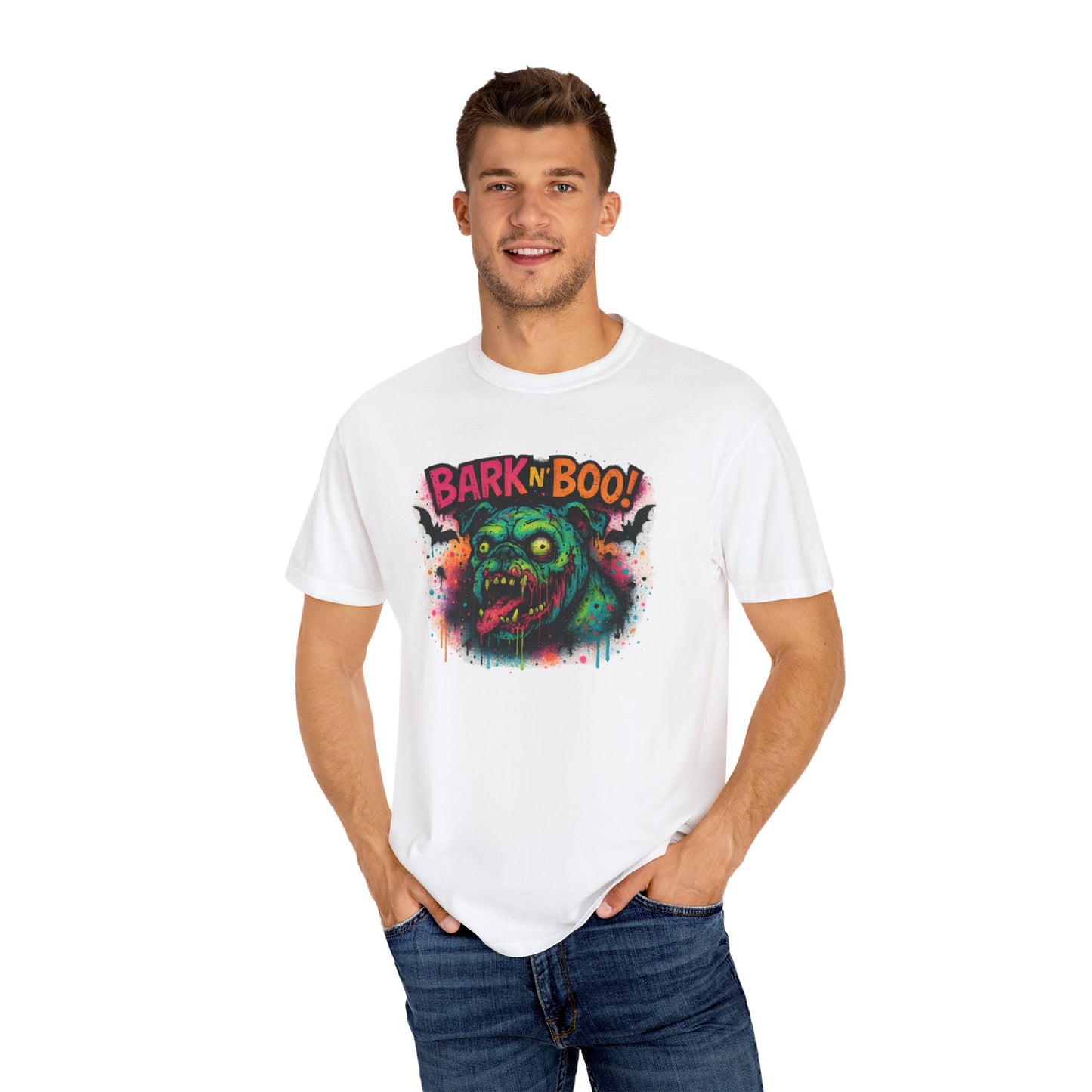 Bark n Boo Graphic Tee, Unisex Spooky Shirt, Gifts for Dog Lovers, Fall Festival Apparel