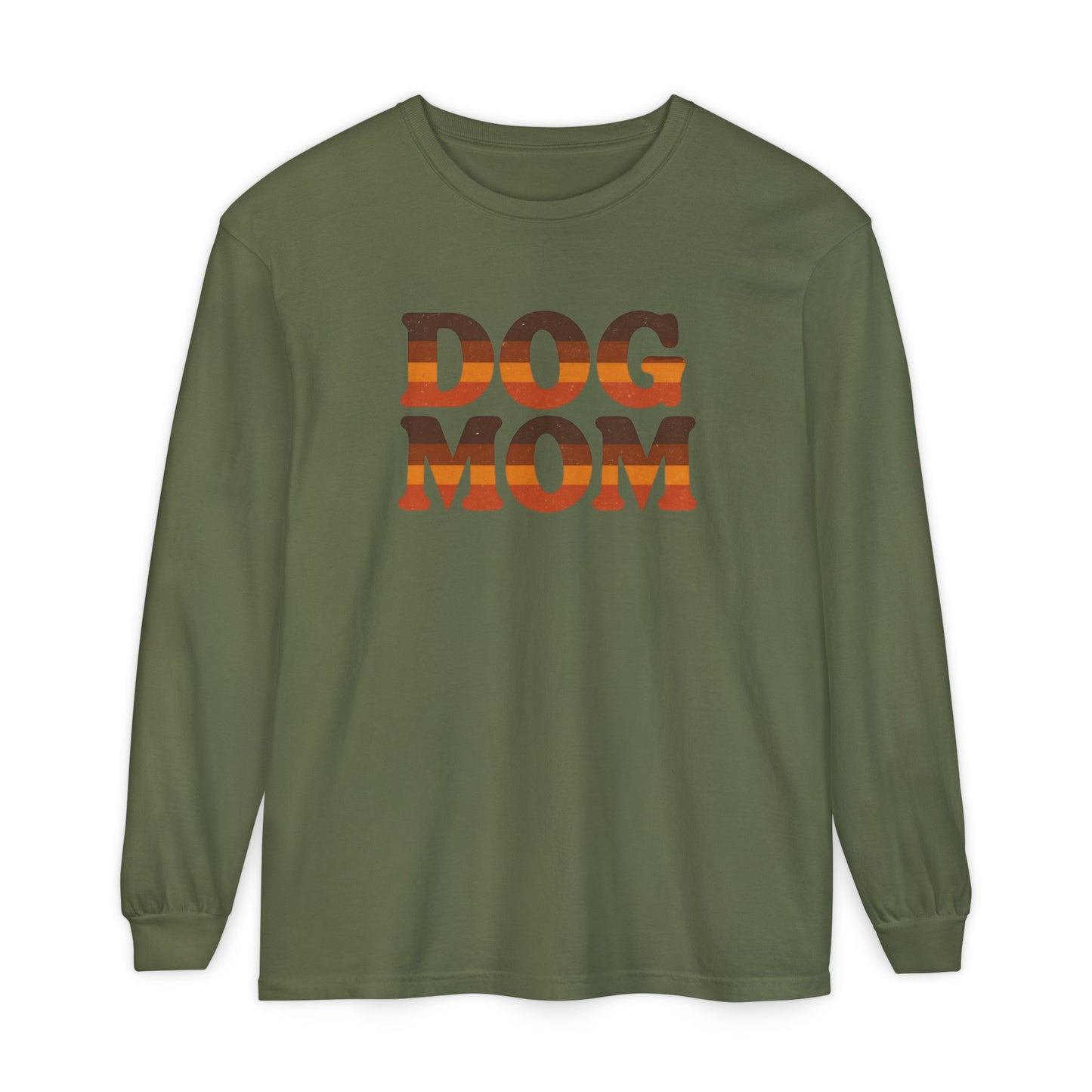 Dog Mom Long Sleeve Tee, Perfect Gift for Dog Lovers, Casual Wear, Pet-Themed Apparel, Great for Birthdays or Holidays