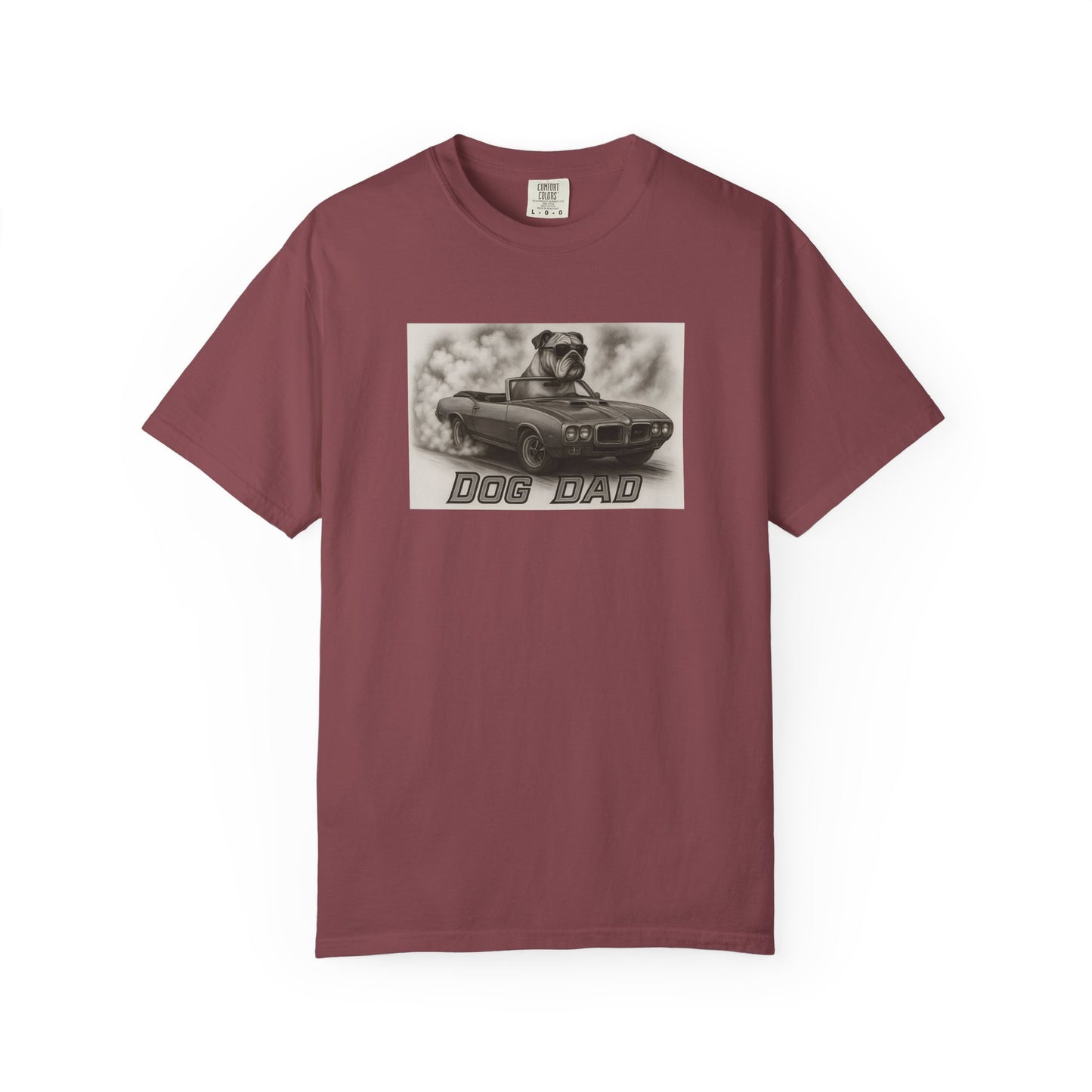 Dog Dad - Bulldog - Cool Dogs in Cool Cars T-Shirt Collection | Funny Dog Lover Apparel for Men
