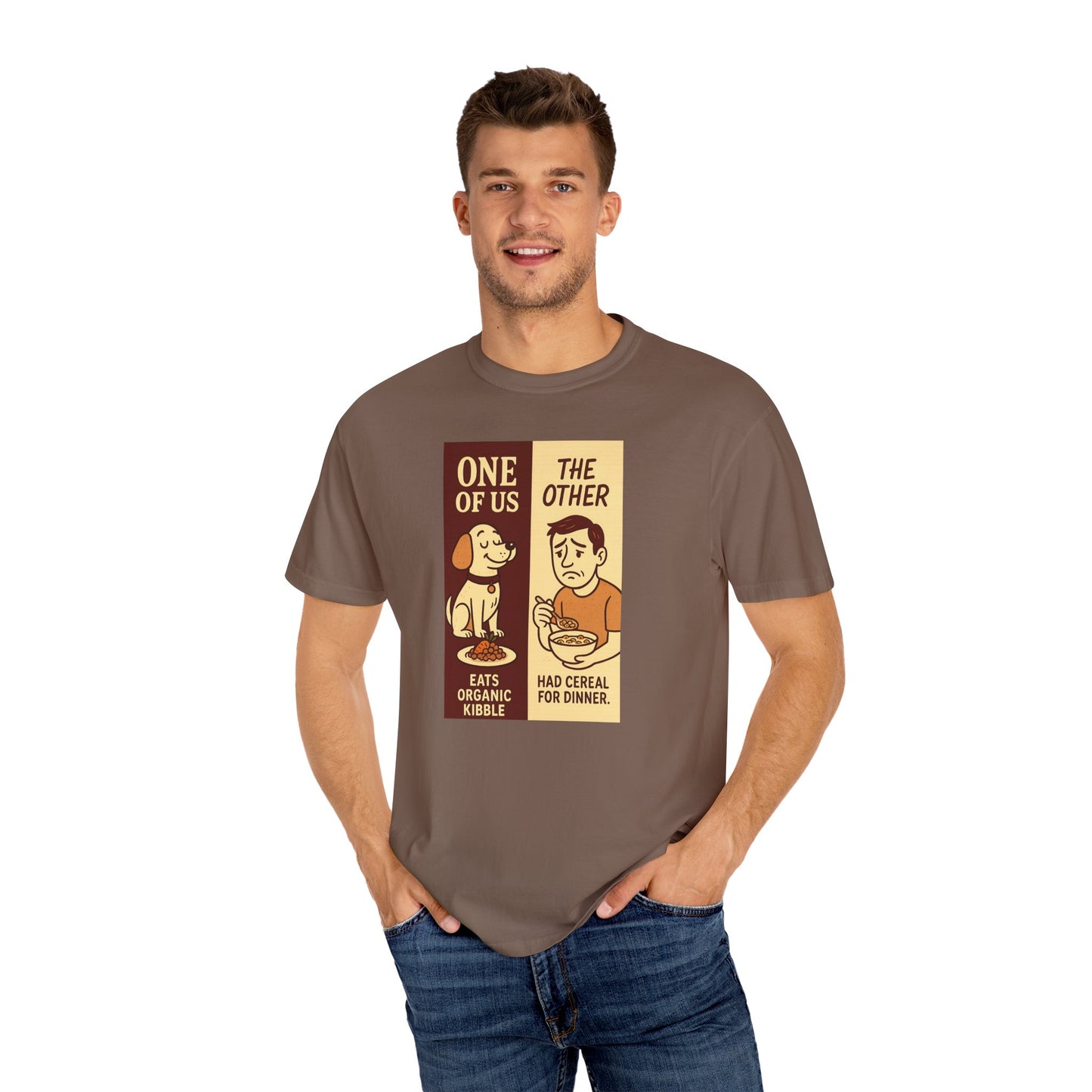 Organic Kibble T-Shirt, Funny Pet Lover Tee, Casual Unisex Apparel, Dog and Cat Humor, Gift for Animal Lovers
