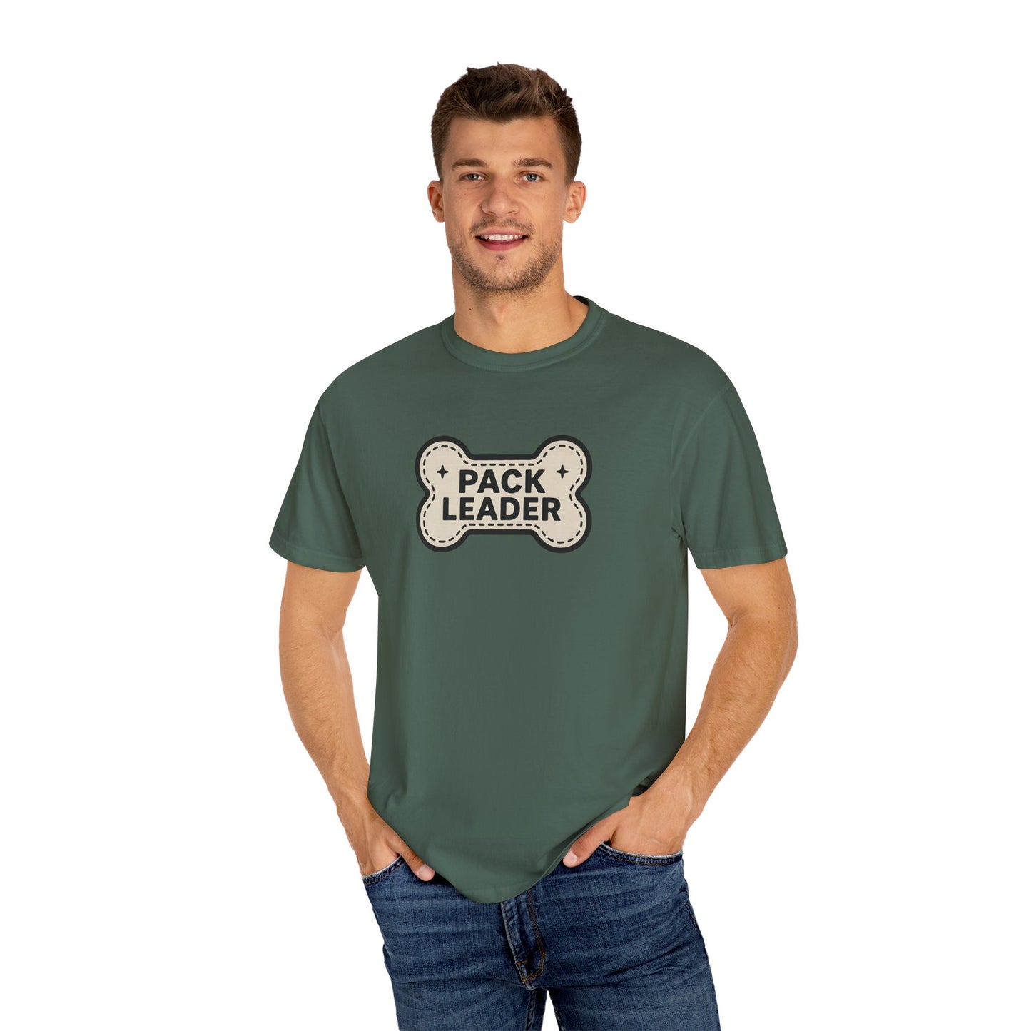 Pack Leader Unisex Garment-Dyed T-Shirt | Funny Dog Owner Gift, Pet Lover Tee, Casual Wear, Dog Mom, Animal Rescue Apparel
