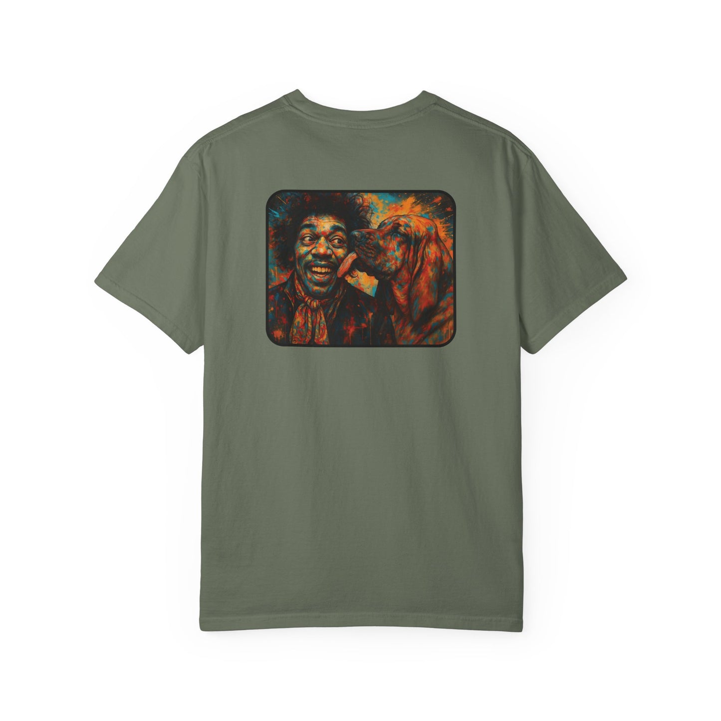 Psychedelic Dog T-Shirt - Jimi Hendrix Fun Humorous Design for Men and Women