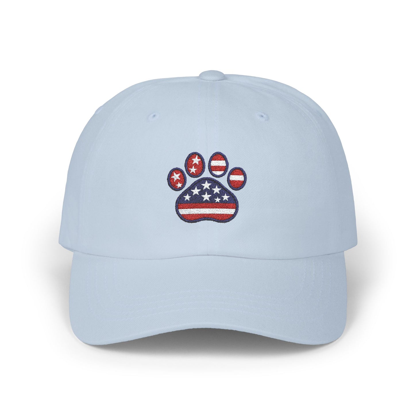 Dad Cap Patriotic American Flag Pawprint