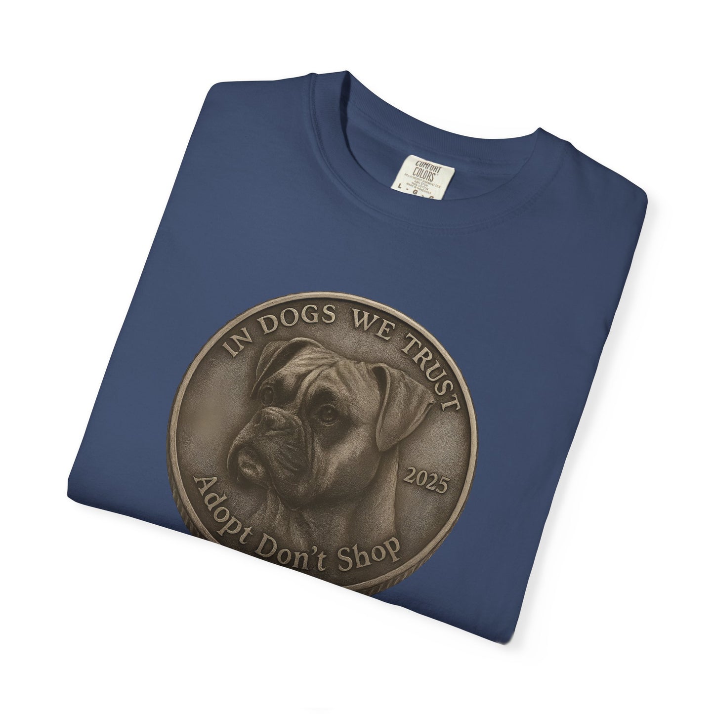 Adopt Don't Shop State Coin T-Shirt Collection - Proud Dog Breed Illustrations