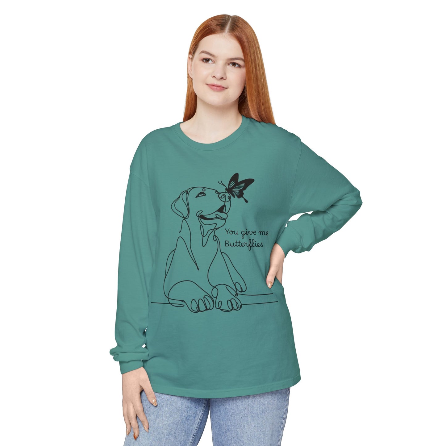 You Give Me Butterflies Dog Long Sleeve T-Shirt