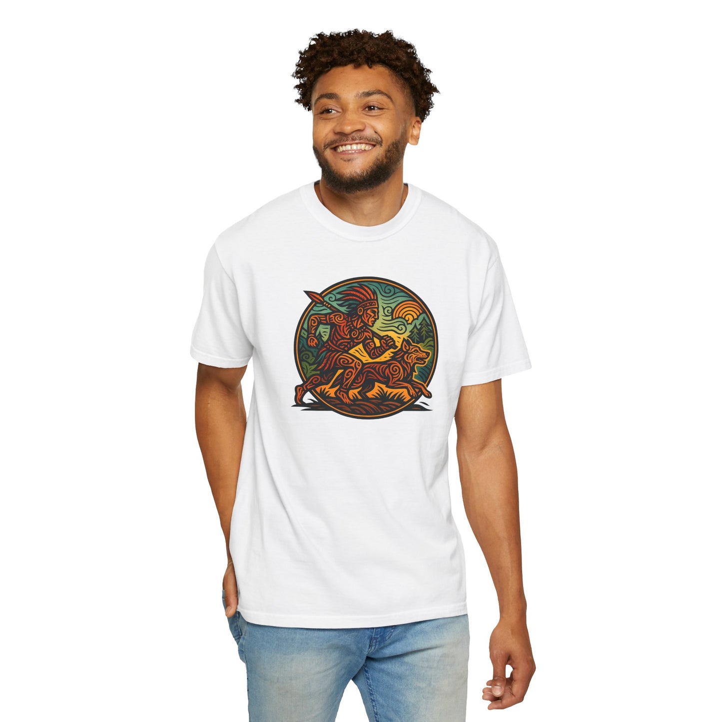 Vintage-Inspired Garment-Dyed T-Shirt, Artistic Tee for Nature Lovers, Perfect Gift for Birthdays, Casual Outings, Eco-Friendly Fashion