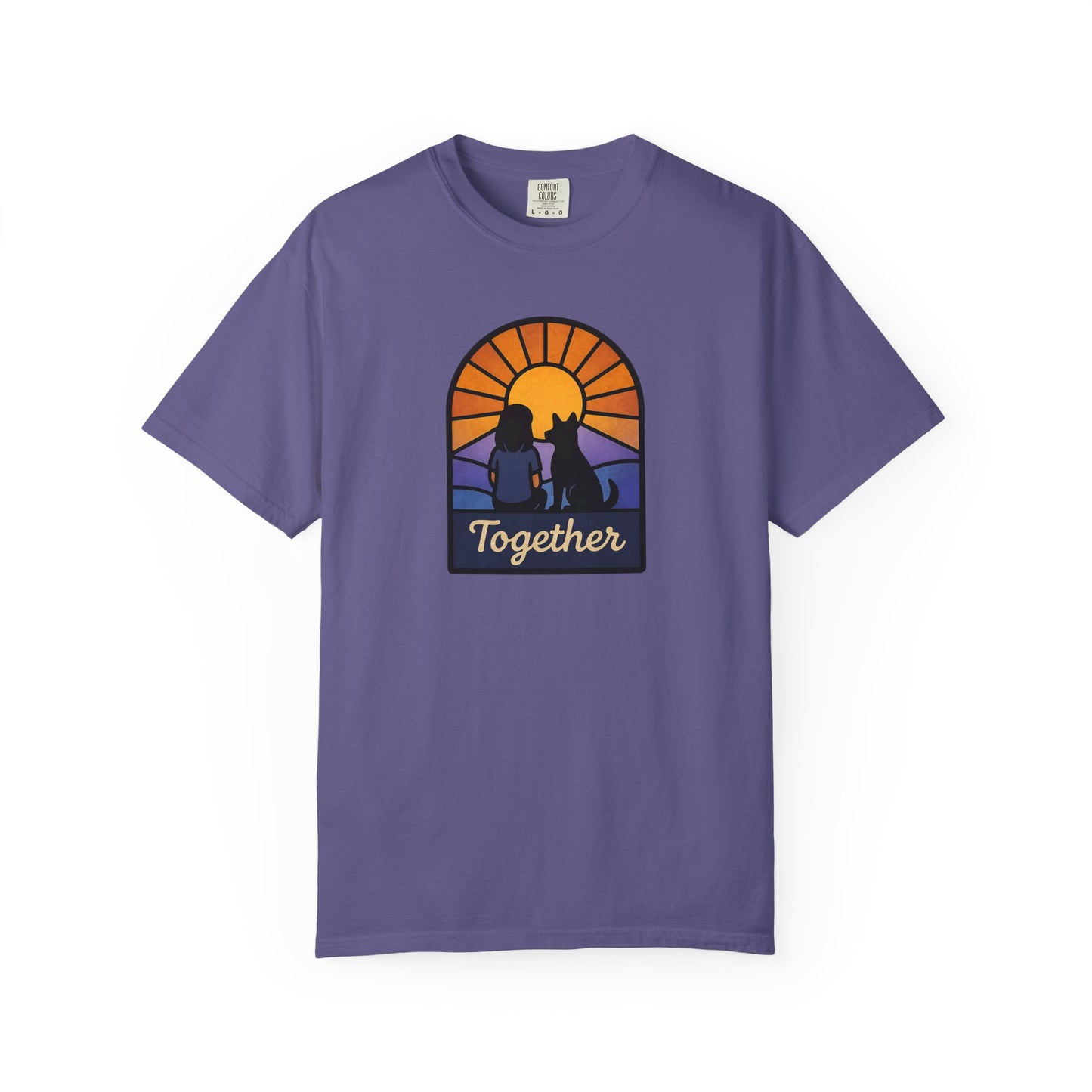 Together Sunset Graphic T-Shirt, Unisex Tee for Families, Casual Wear, Gift for Nature Lovers, Summer Vibe Apparel, Retro Style Shirt