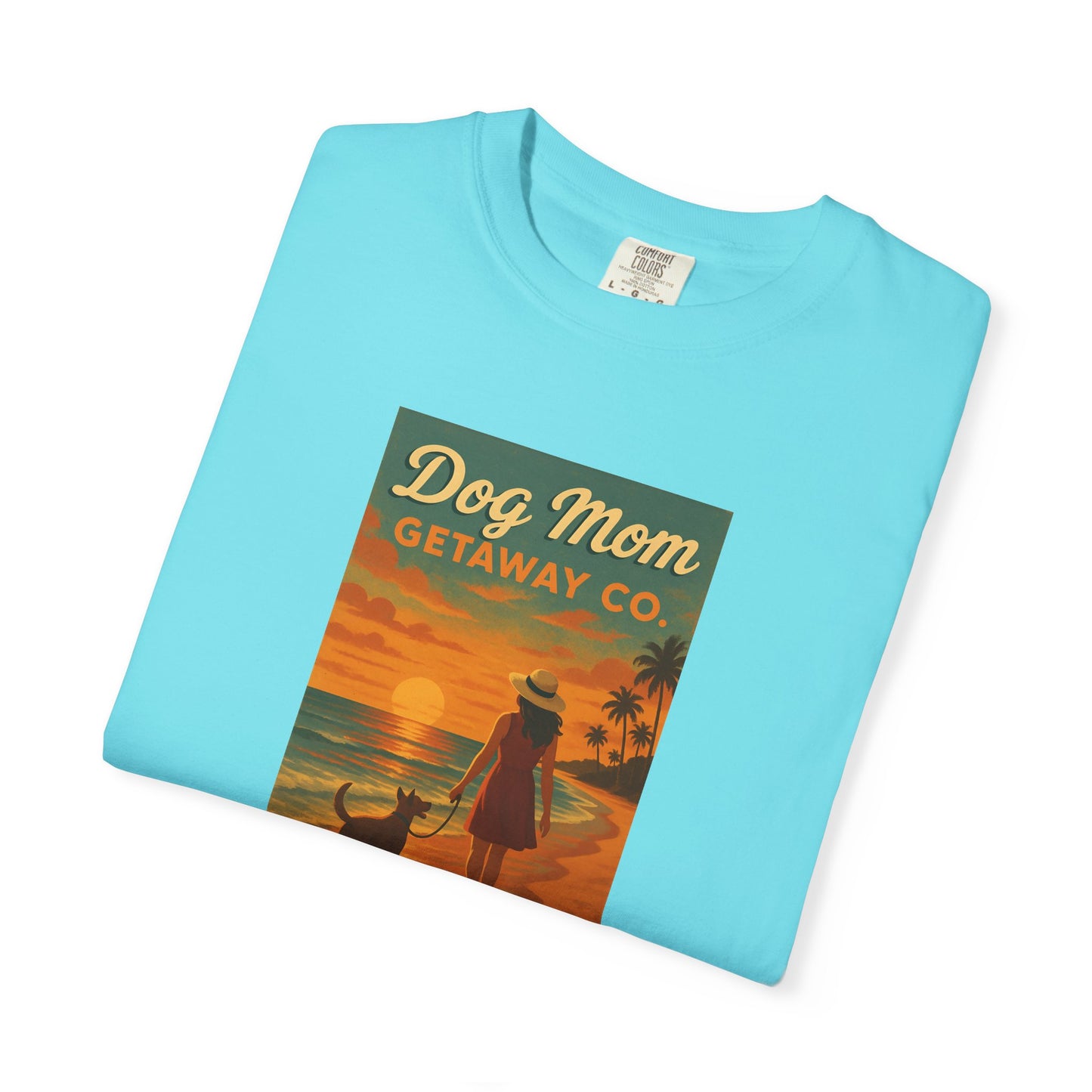 Dog Mom Sunset Tee, Unisex T-Shirt, Dog Lover Gift, Summer Vacation Shirt, Pet Parent Apparel, Casual Everyday Wear