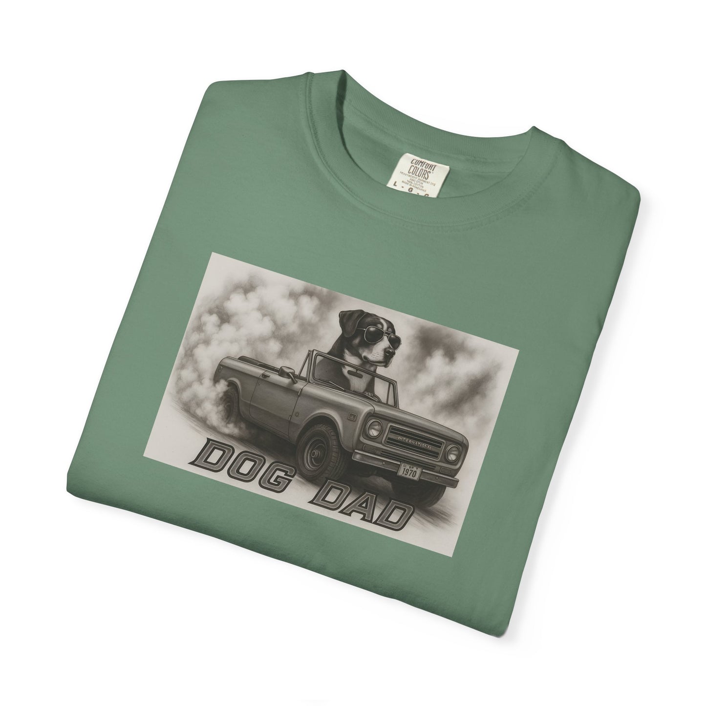 Dog Dad - Swiss Mountain Dog - Cool Dogs in Cool Cars T-Shirt Collection | Funny Dog Lover Apparel for Men