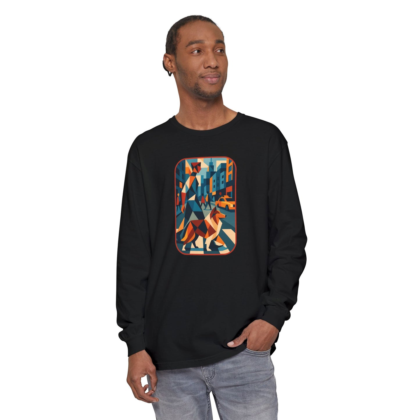 City Walk Tee for Animal Lovers, Casual Wear, Gift for Him/Her, Art-Inspired Apparel, Unique Artwork T-Shirt