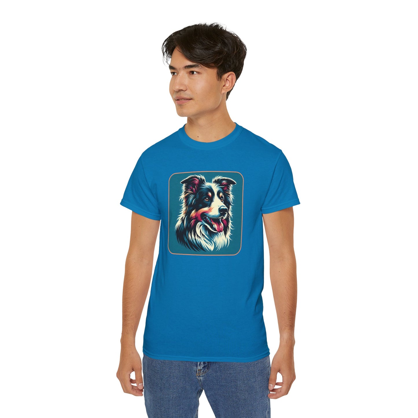 ⚡ Brain & Beauty – Colorful Border Collie Tee - Perfect for Pet Lovers