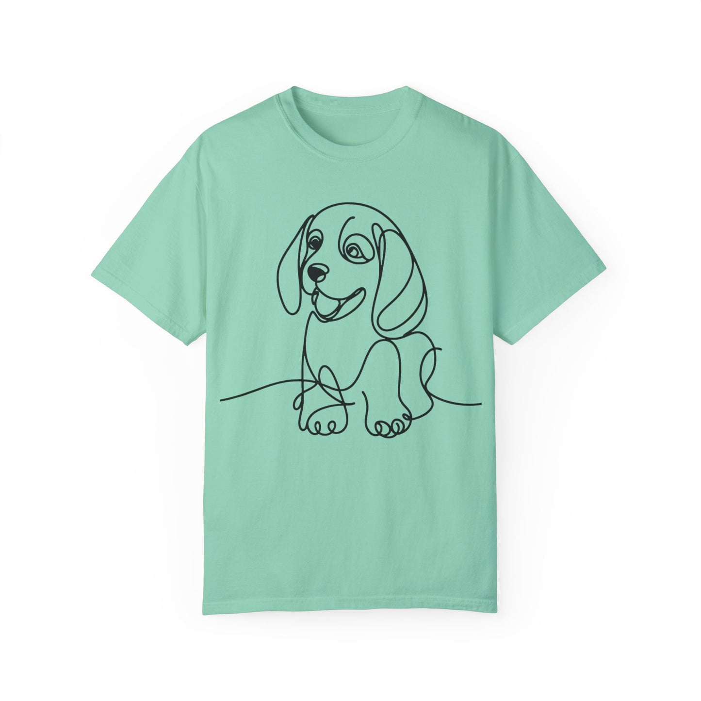I๐ถ Nose First โ Minimalist Beagle Line Art Tee - Cute Dog Line Art Unisex T-Shirt