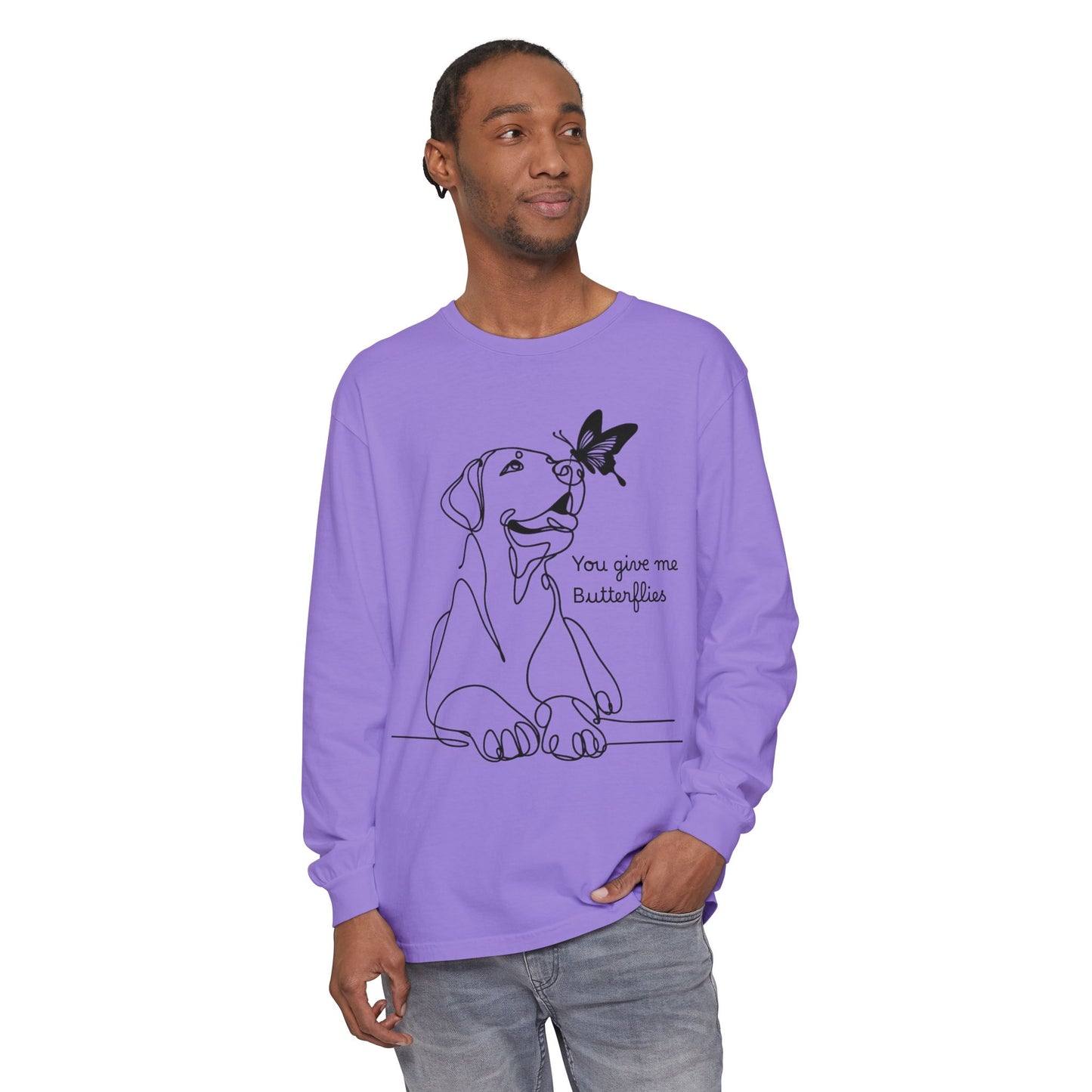 You Give Me Butterflies Dog Long Sleeve T-Shirt