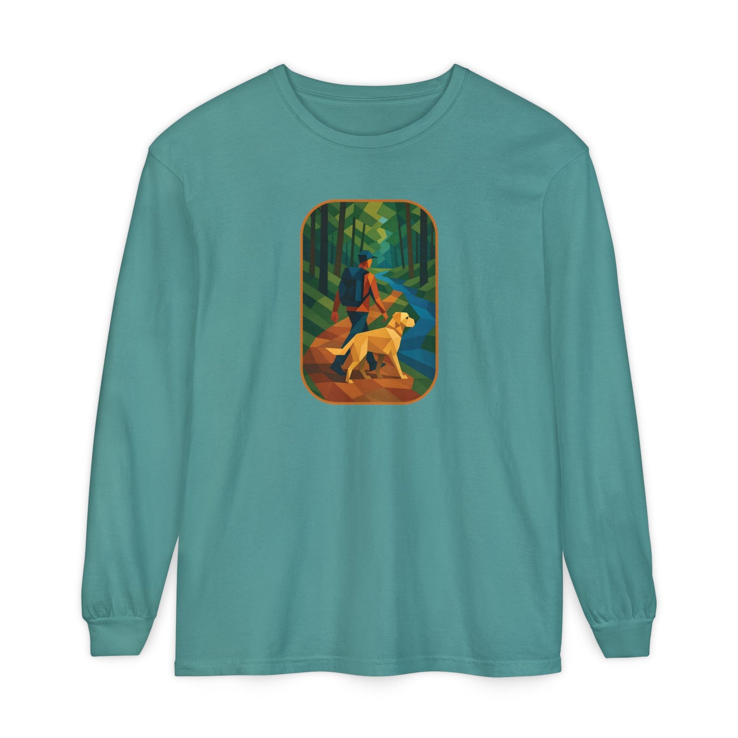 Scenic Dog Walk Design | Casual Comfort, Gift for Dog Lovers, Nature Enthusiasts, Cozy Outfit, Eco-Friendly Wear