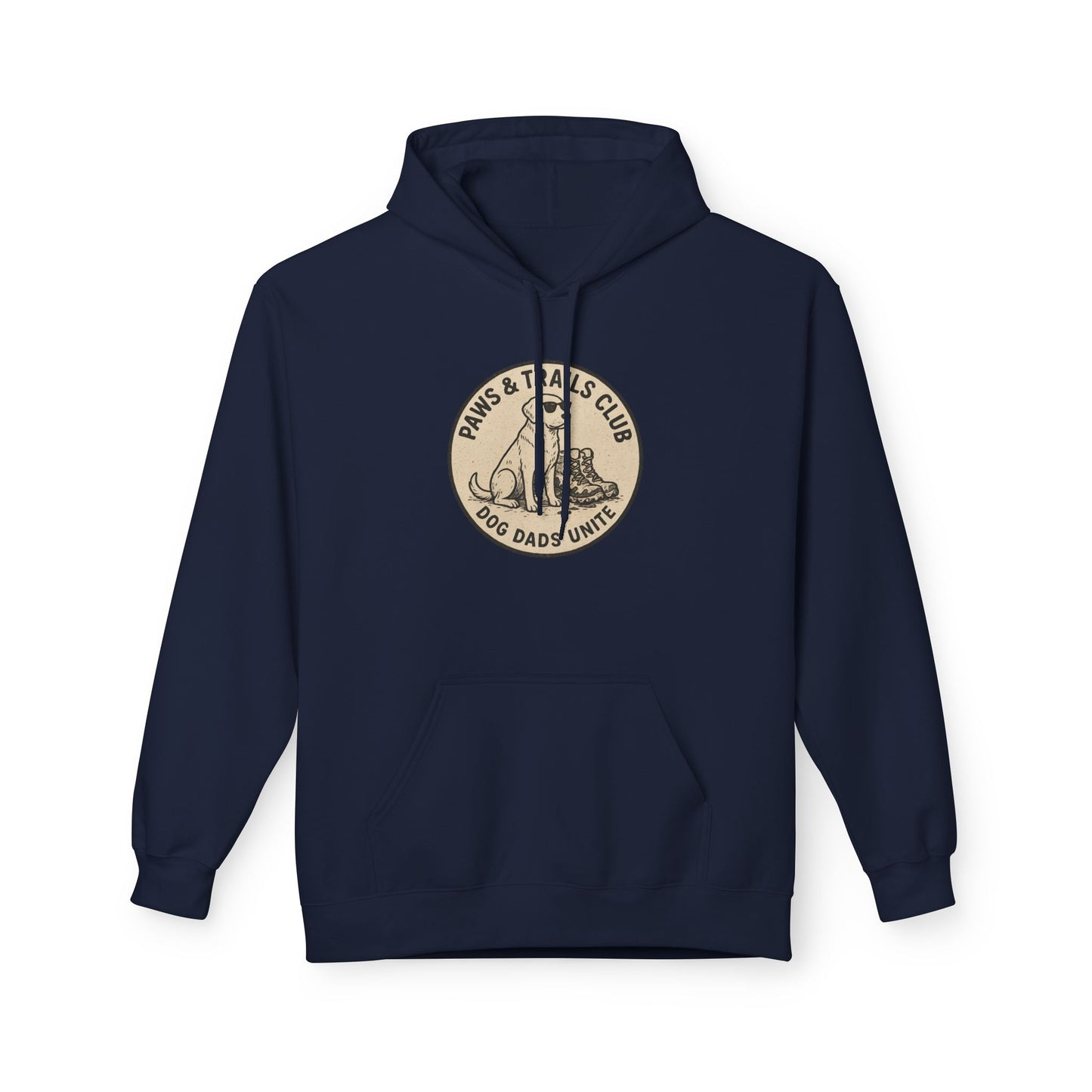 Dog Dad Fleece Hoodie, Unisex Softstyle Hooded Sweatshirt, Perfect Gift for Dog Lovers, Comfortable and Stylish