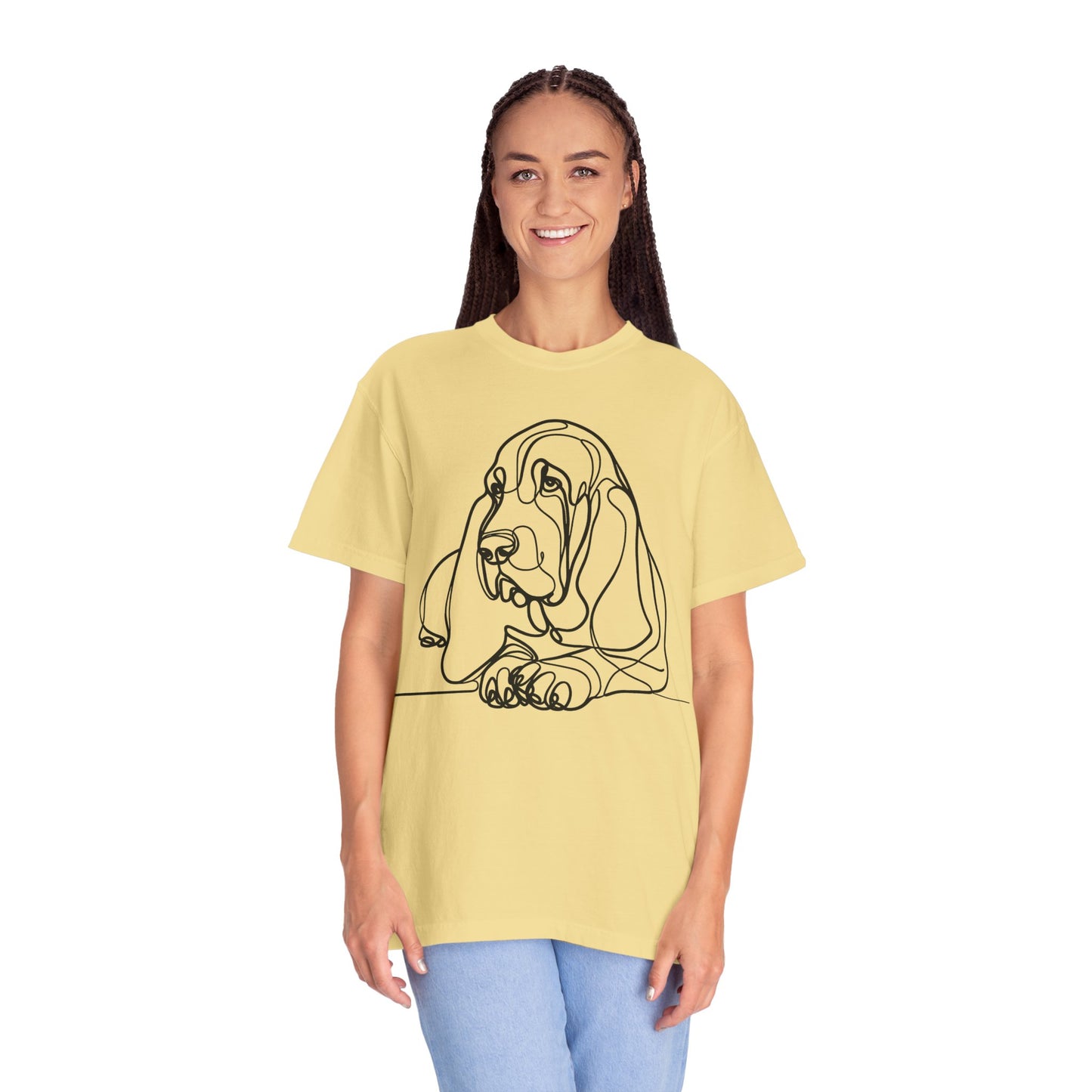 Basset Hound Line Art T-Shirt