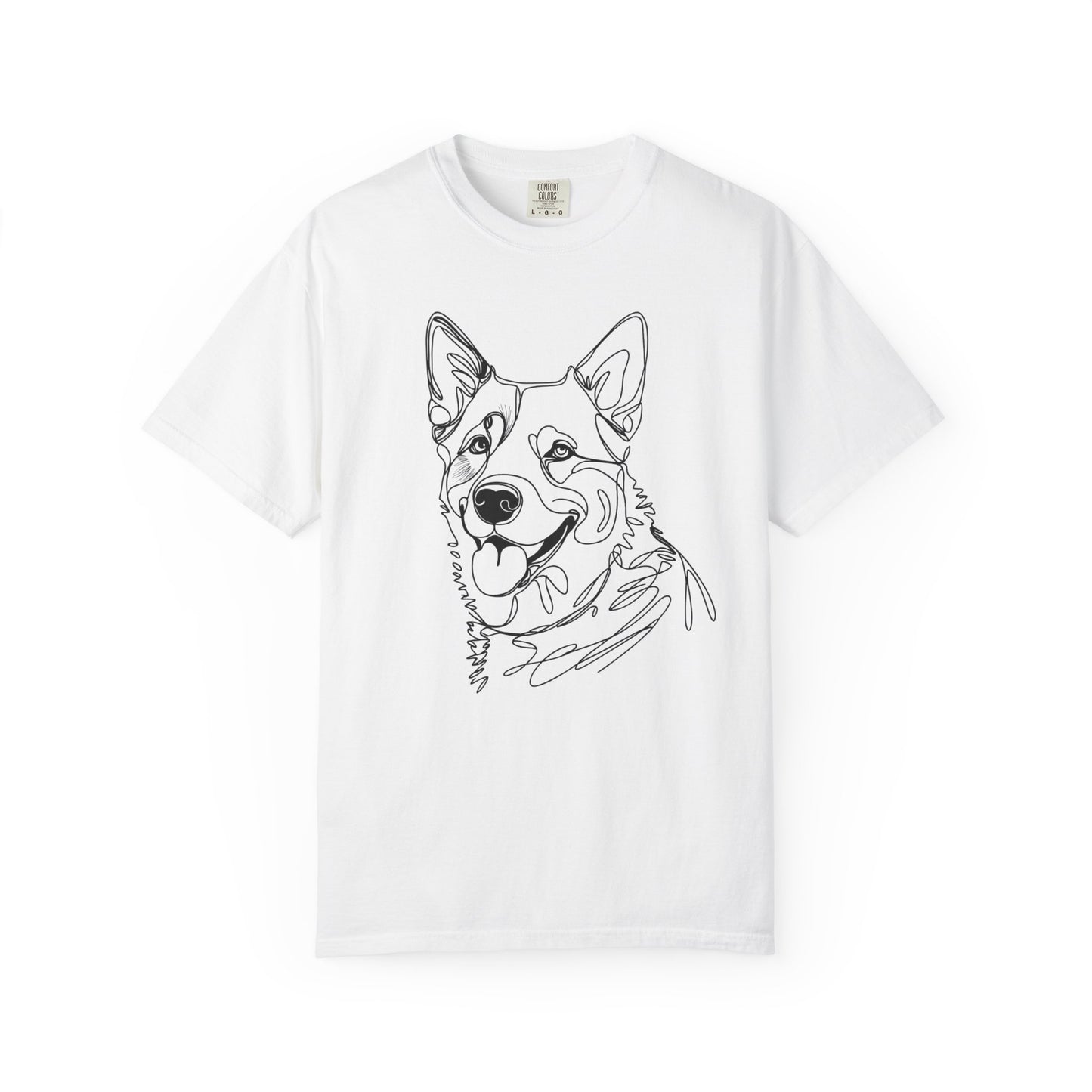 🖤 True Grit – Blue Heeler Line Art Tee