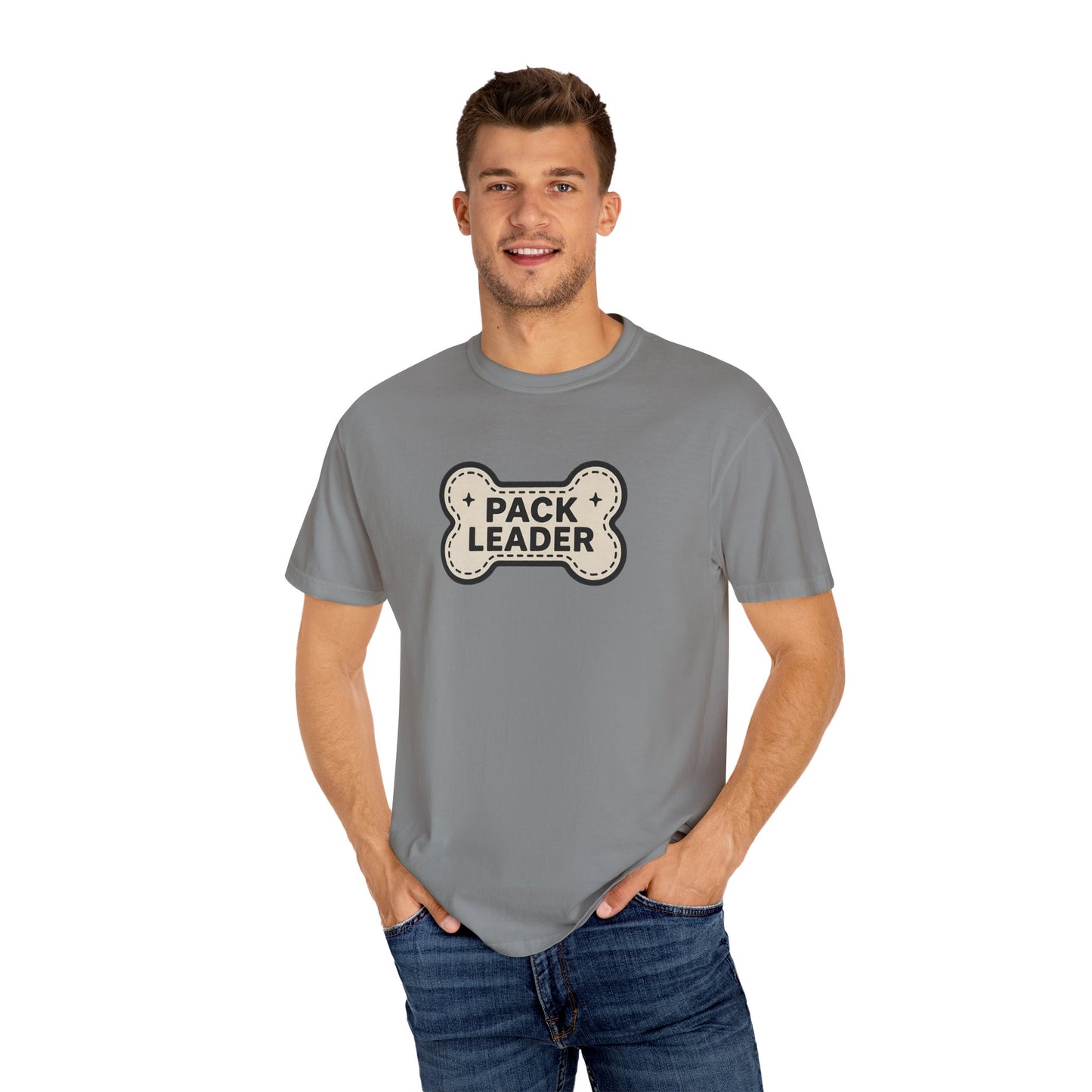 Pack Leader Unisex Garment-Dyed T-Shirt | Funny Dog Owner Gift, Pet Lover Tee, Casual Wear, Dog Mom, Animal Rescue Apparel