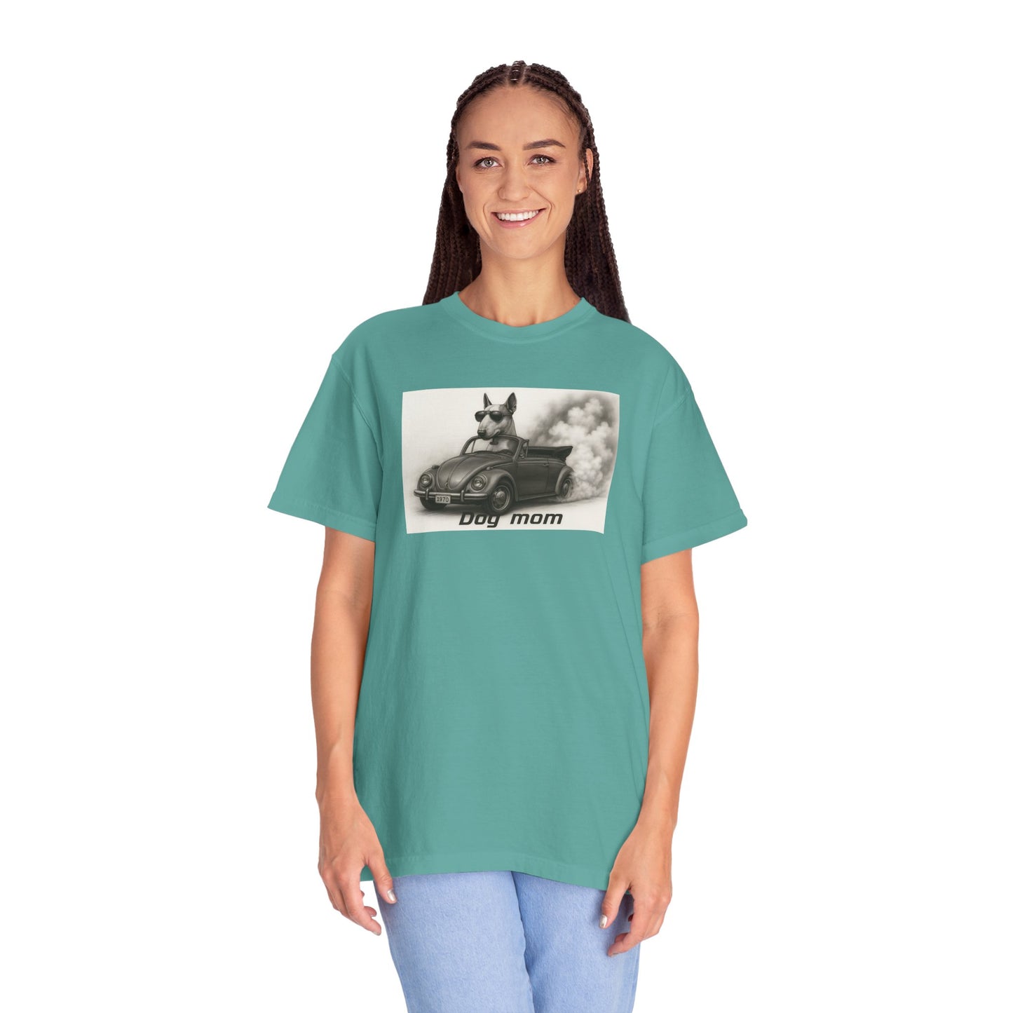Dog Mom - Bull Terrier - “Cool Dogs in Cool Cars” T-Shirt Collection! 🐶🚗